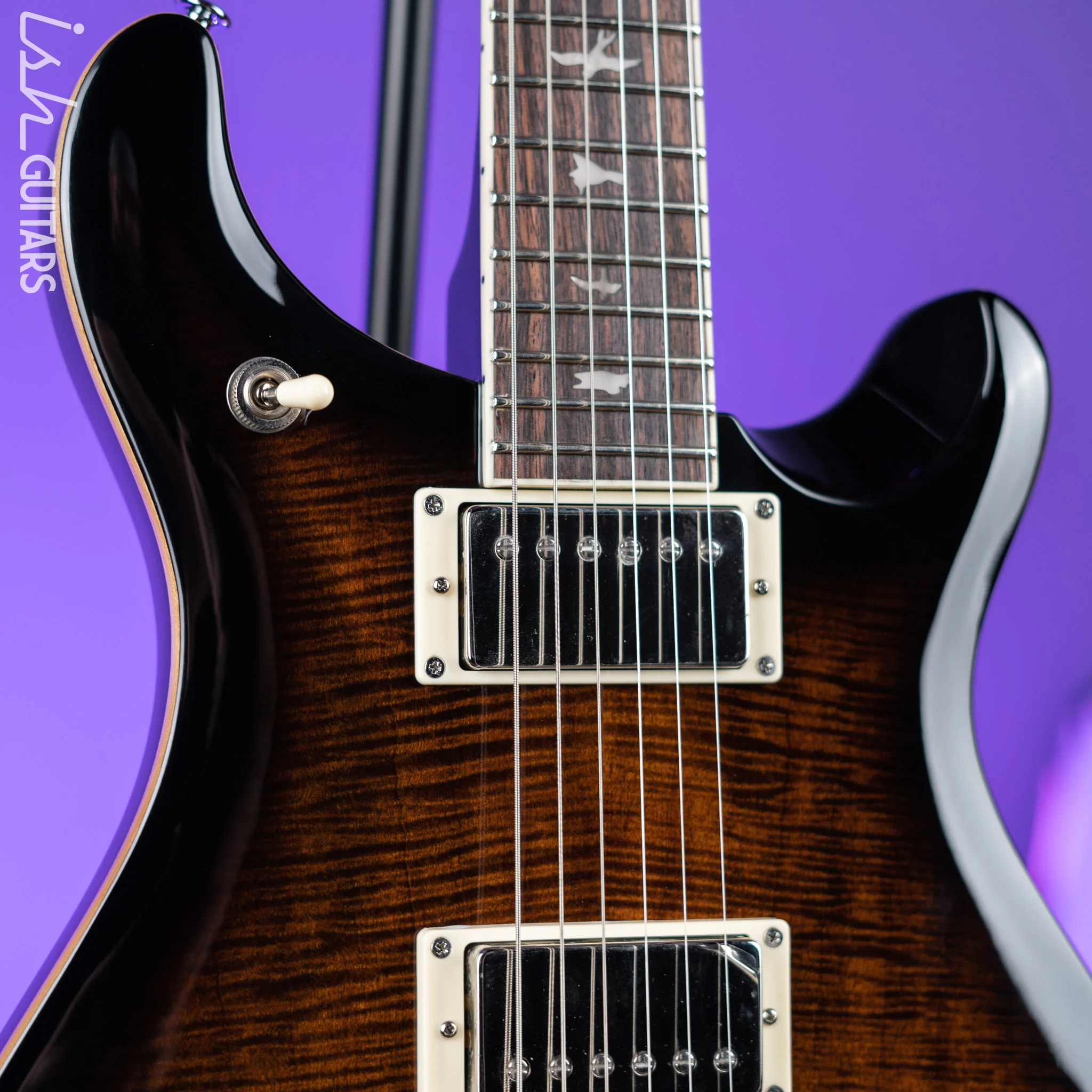 PRS SE McCarty 594 Electric Guitar Black Gold Sunburst - Image 3