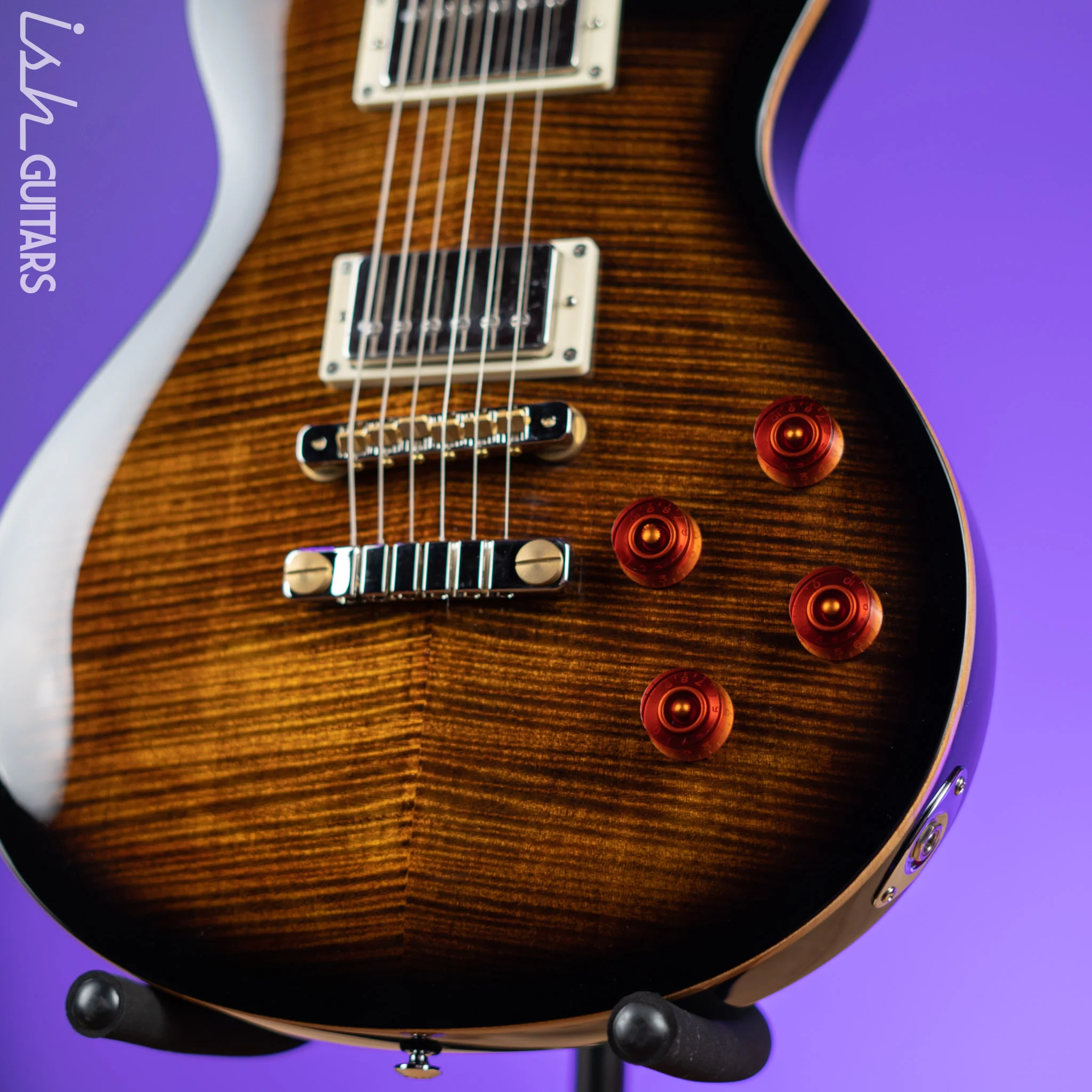 PRS SE McCarty 594 Singlecut Electric Guitar Black Gold Burst - Image 4