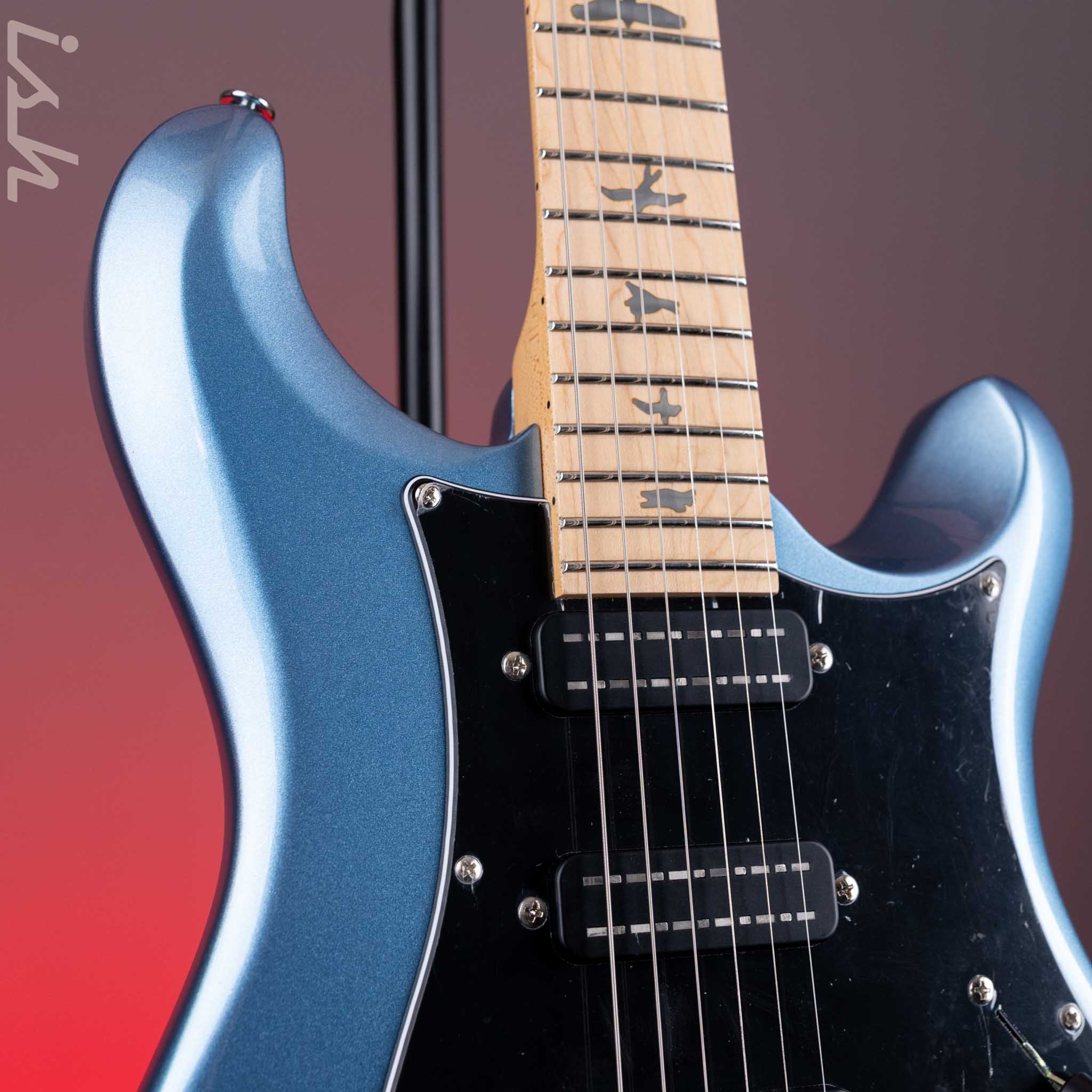 PRS SE NF3 Electric Guitar Ice Blue Metallic Maple Fretboard - Image 3