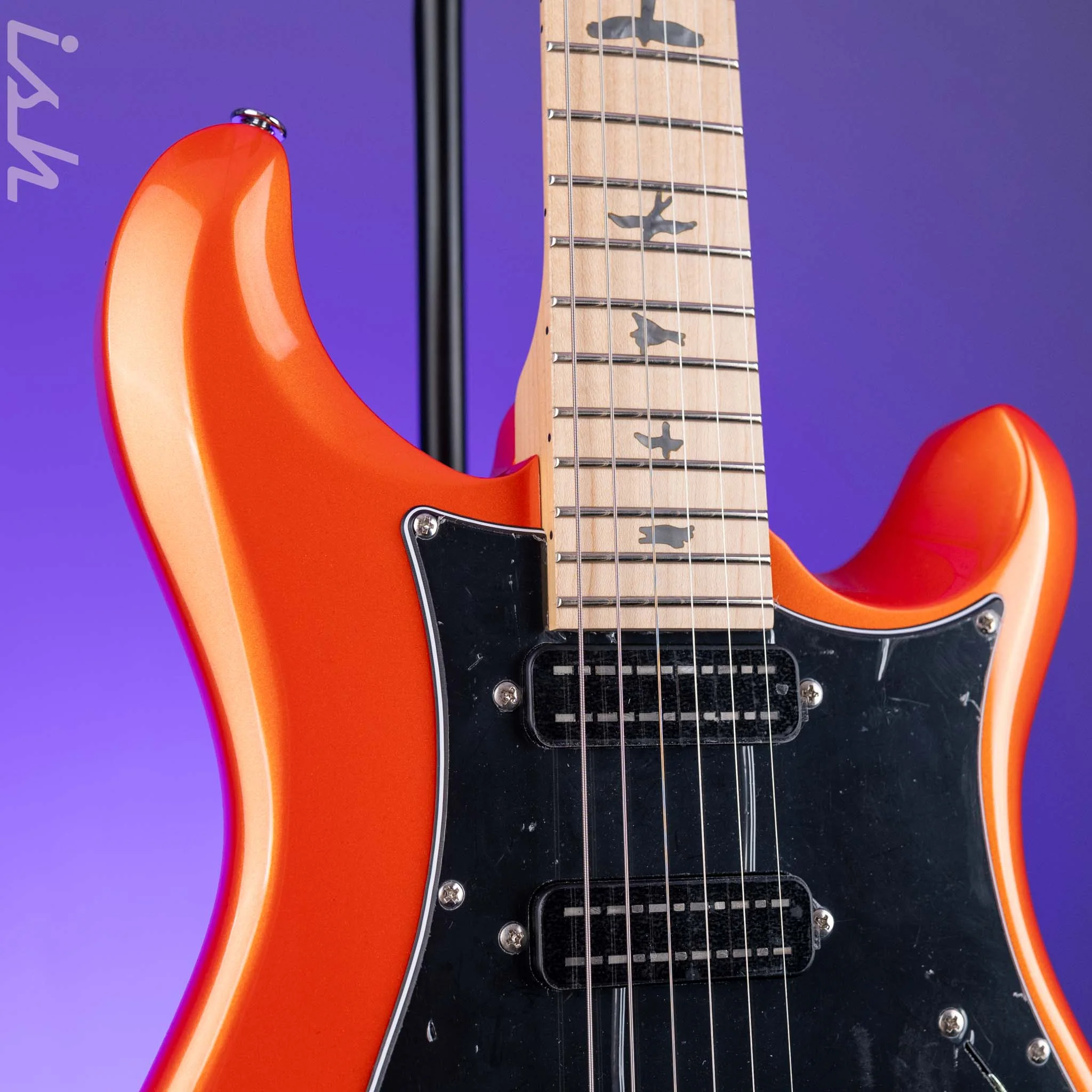 PRS SE NF3 Electric Guitar Metallic Orange Maple Fretboard - Image 3