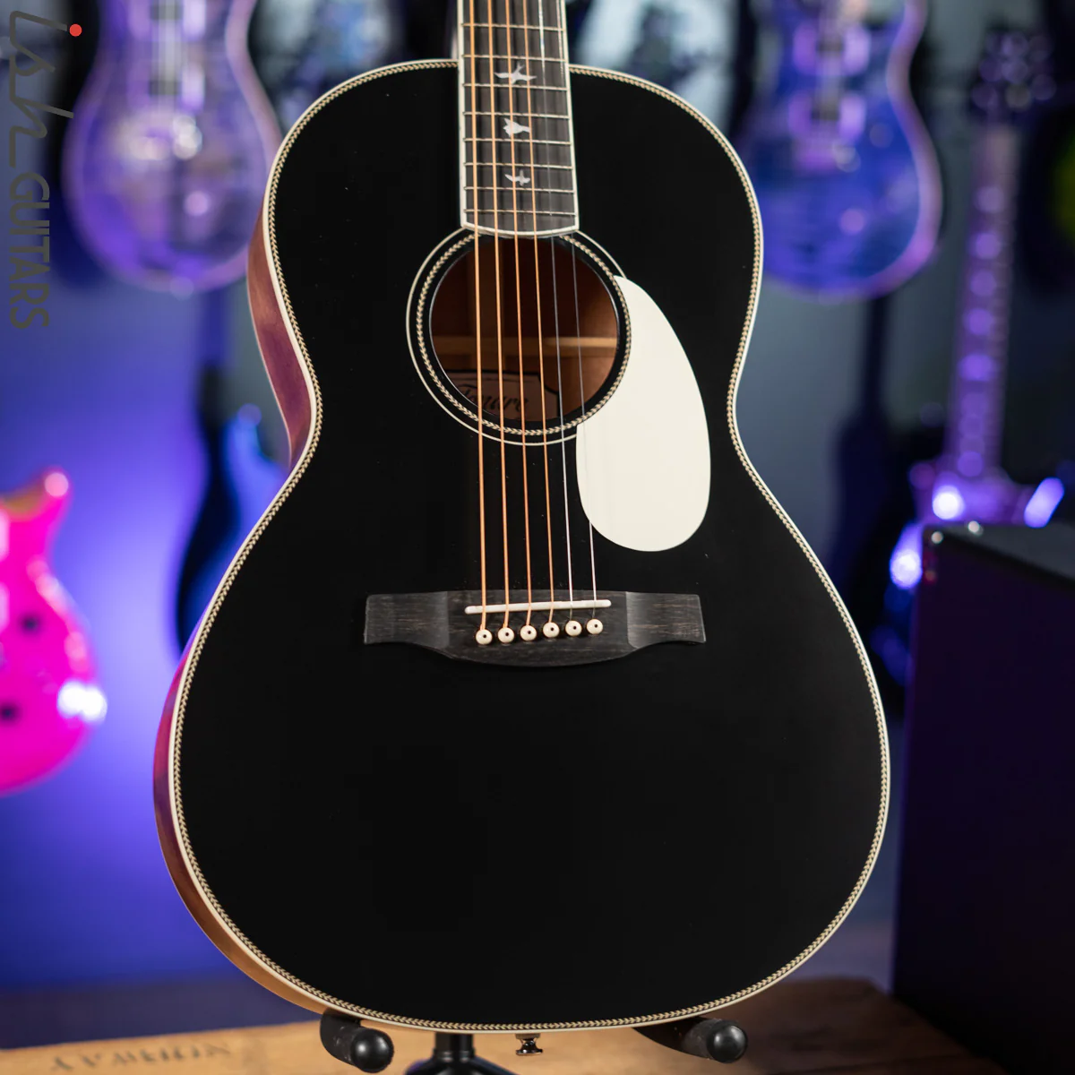 2021 PRS SE P20E Parlor Acoustic Guitar Black Top