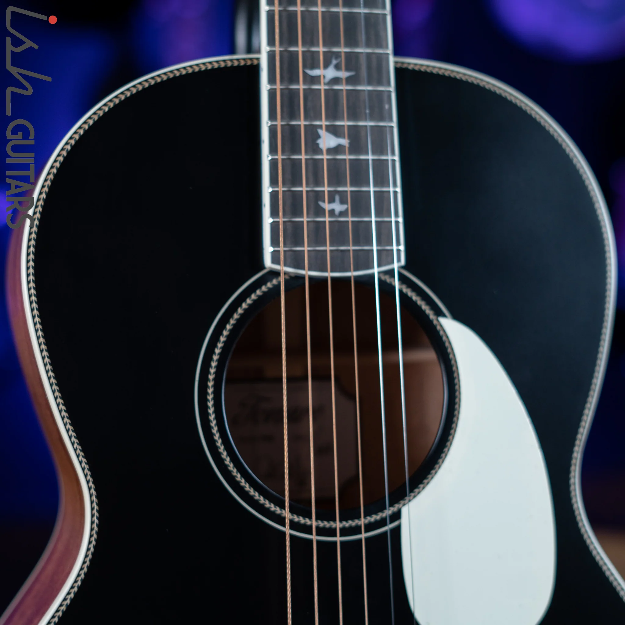 2021 PRS SE P20E Parlor Acoustic Guitar Black Top - Image 3