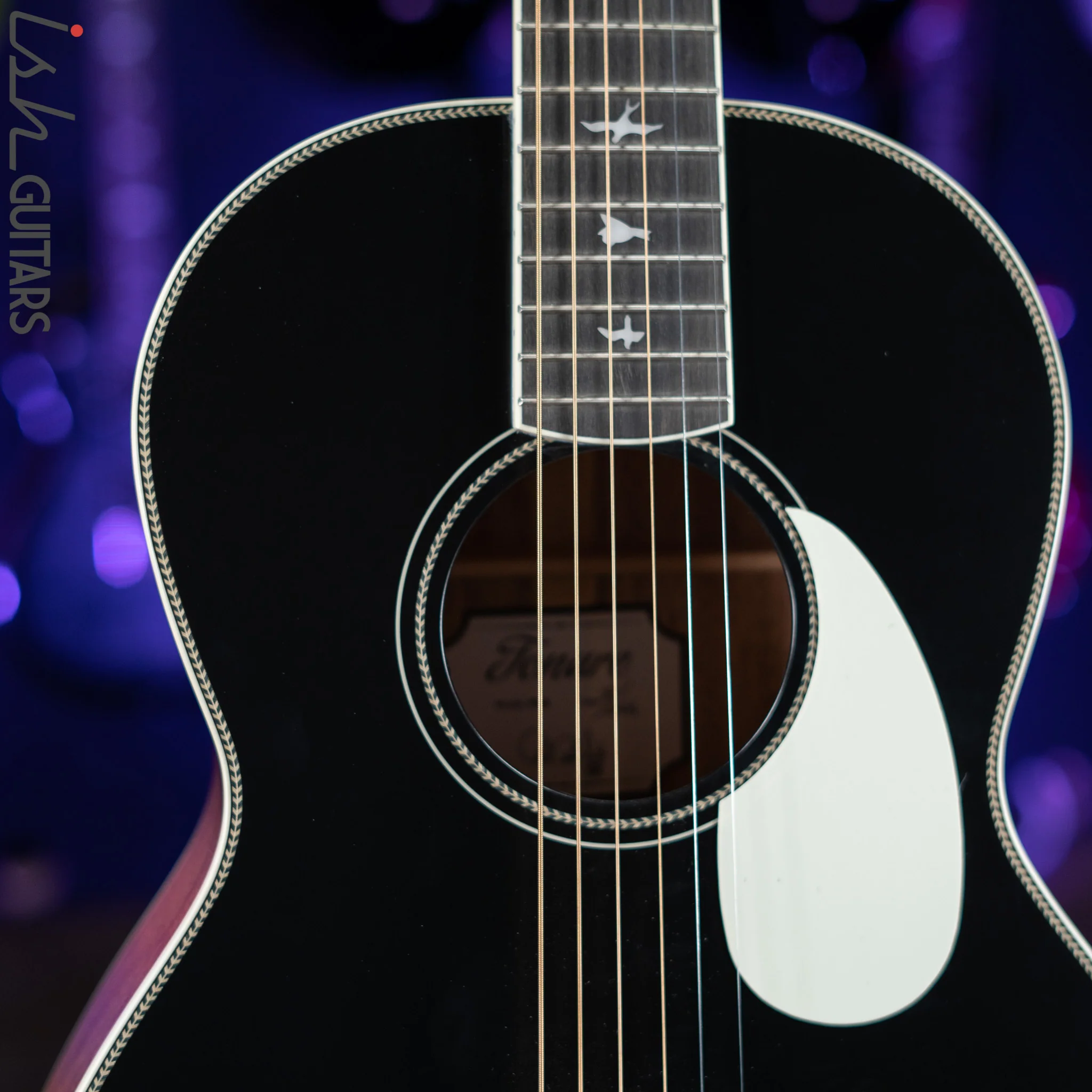 2021 PRS SE P20E Parlor Acoustic Guitar Black Top - Image 3