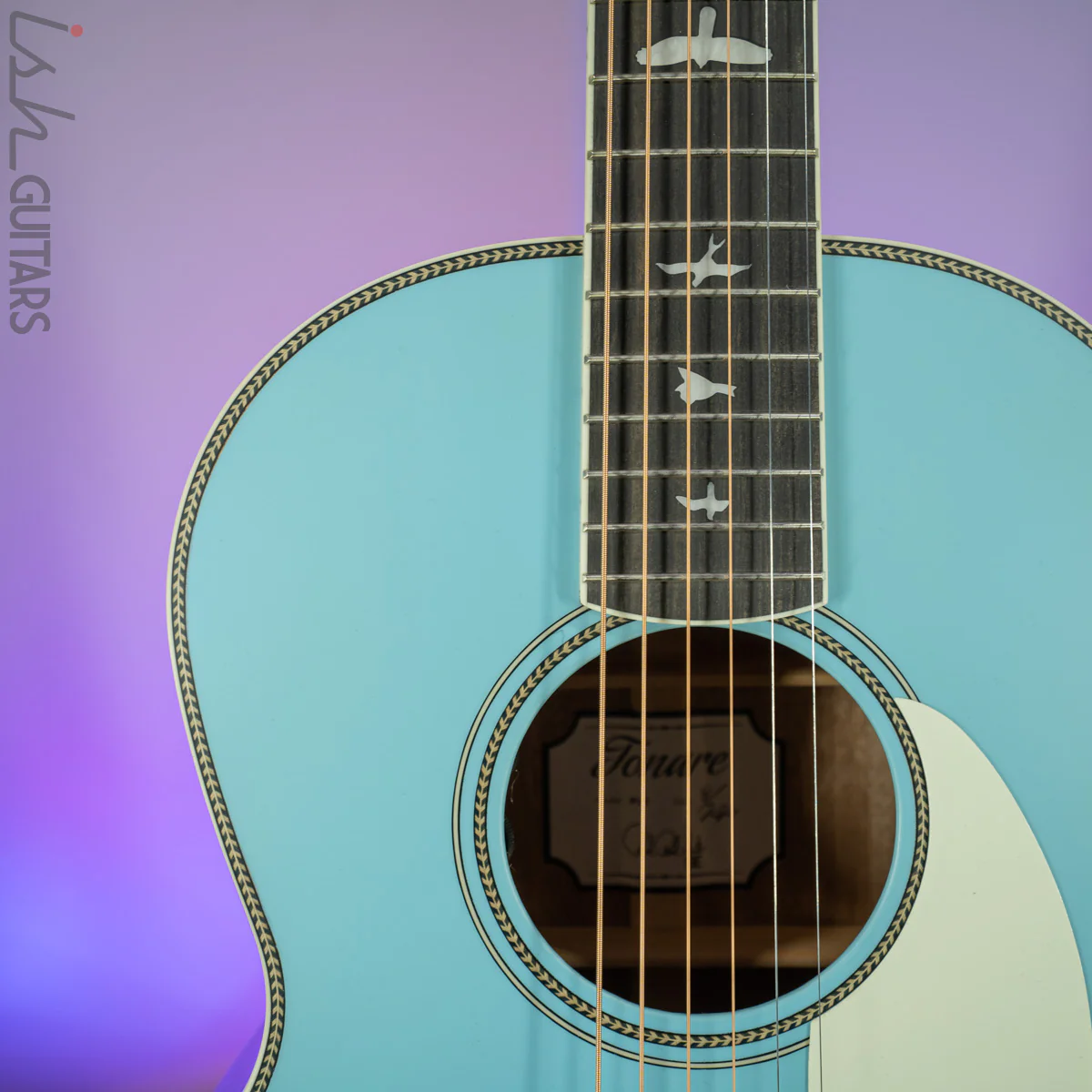PRS SE P20E Parlor Acoustic Electric Powder Blue - Image 3