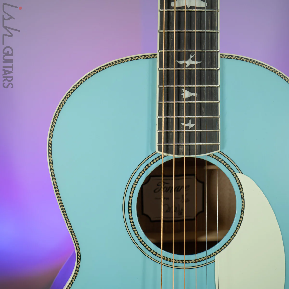 PRS SE P20E Parlor Acoustic Electric Powder Blue - Image 3