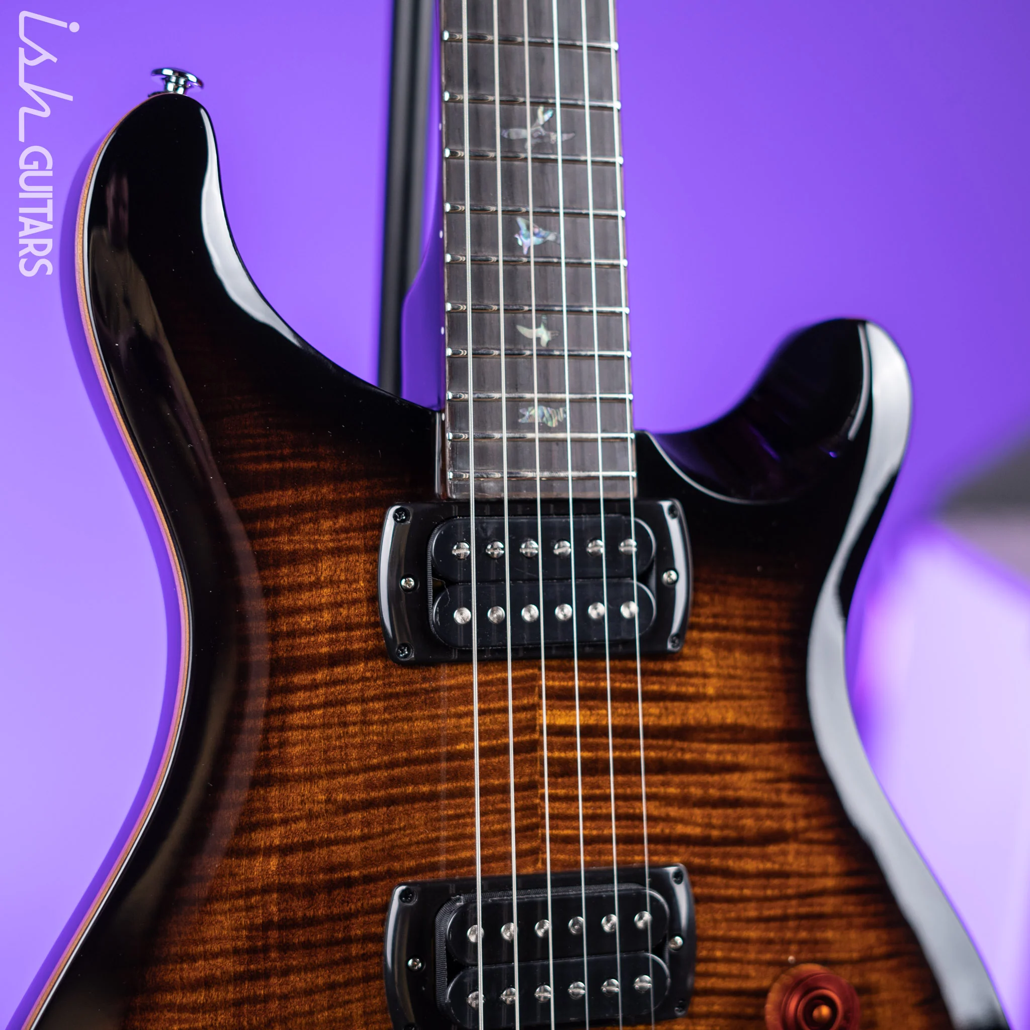 PRS SE Paul’s Guitar Electric Guitar Black Gold Sunburst - Image 3