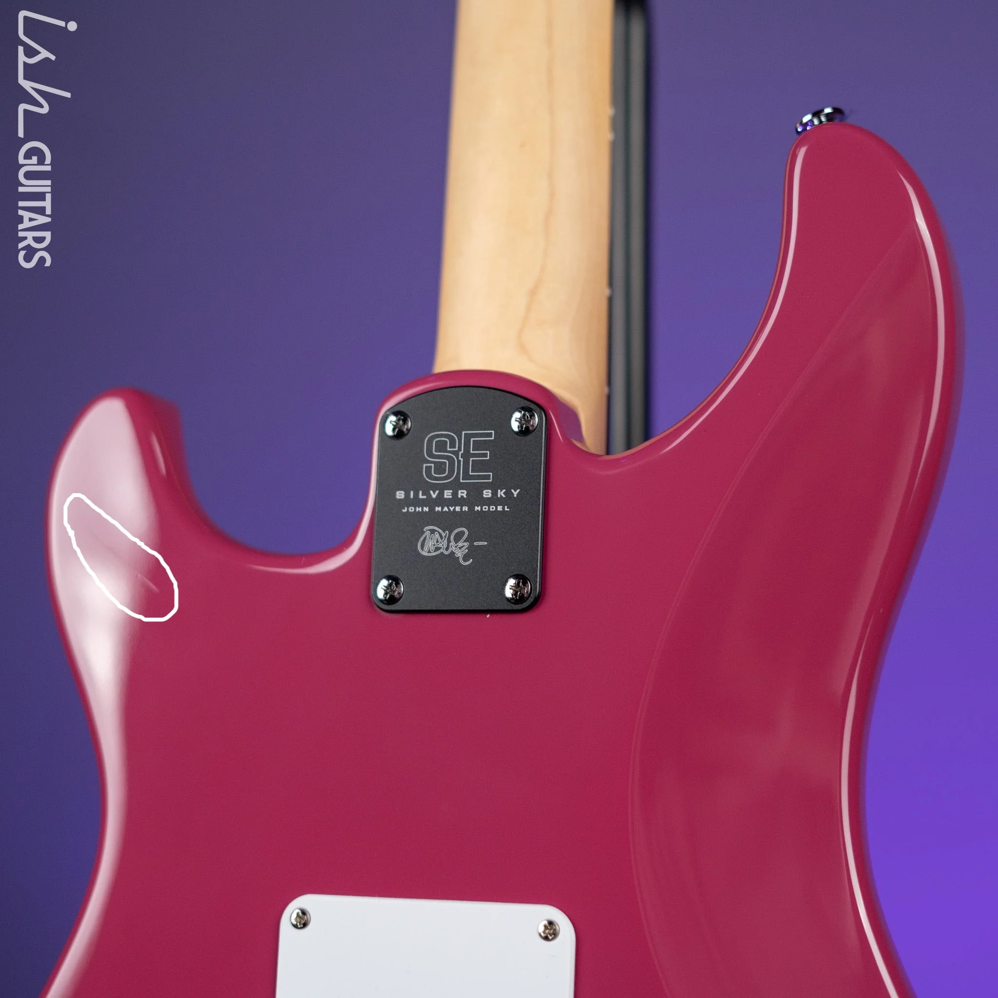 PRS SE Silver Sky Dragon Fruit Demo - Image 8
