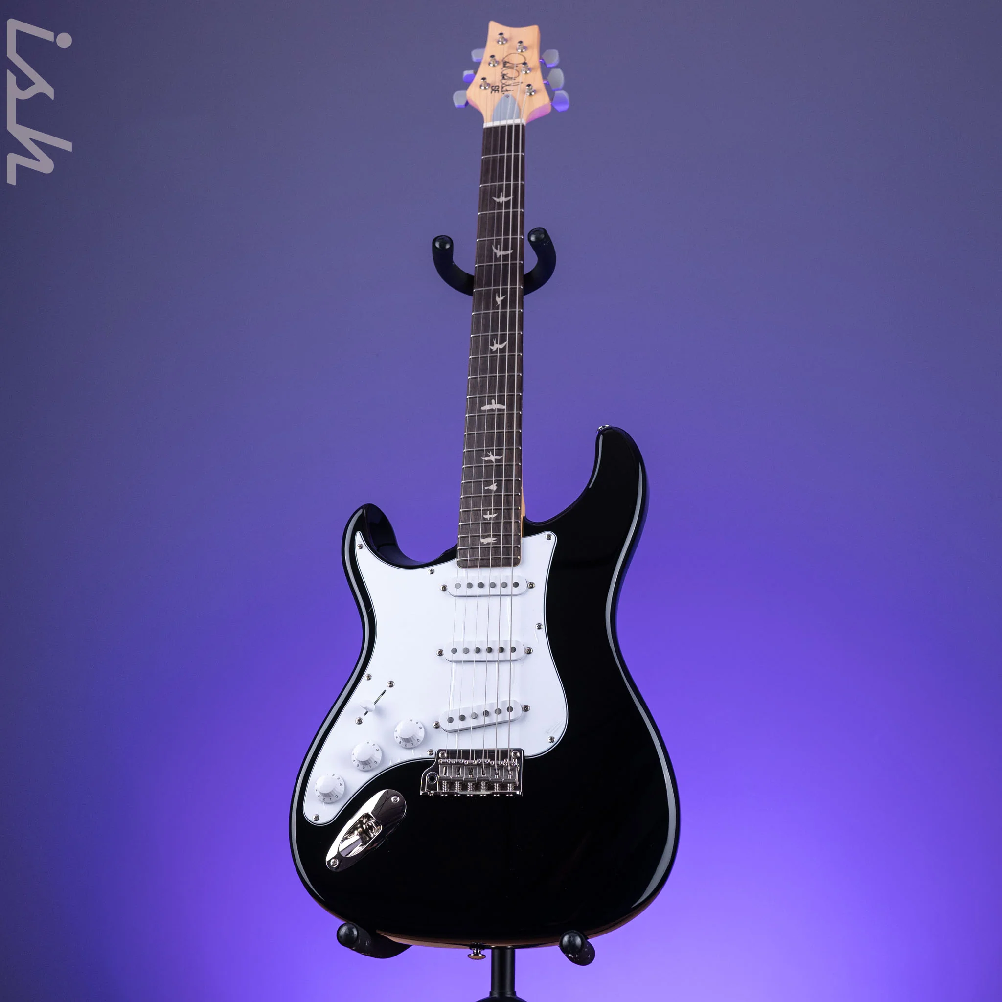 PRS SE Silver Sky Lefty Piano Black - Rosewood Board - Image 2