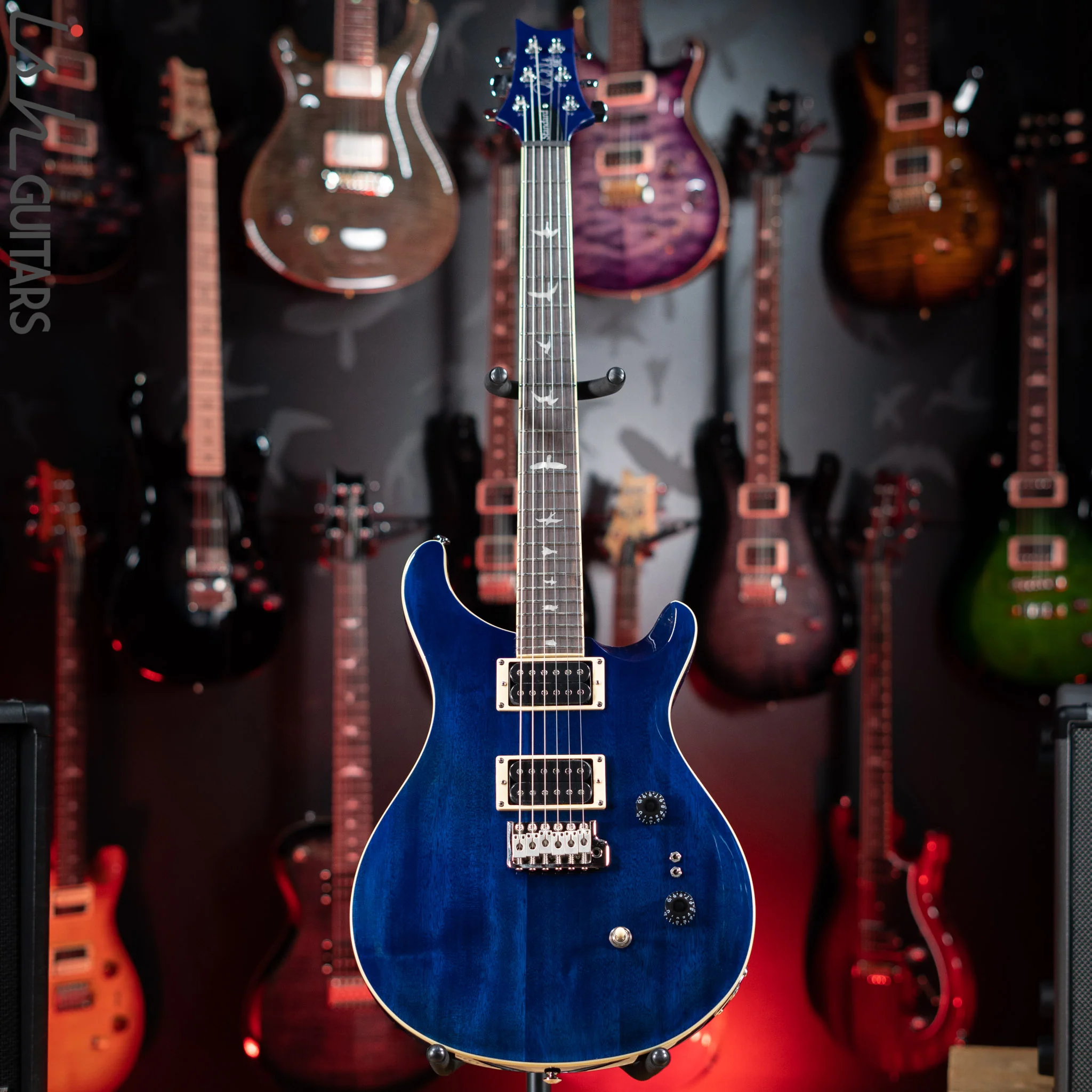 2021 PRS SE Standard 24-08 Electric Guitar Translucent Blue - Image 2