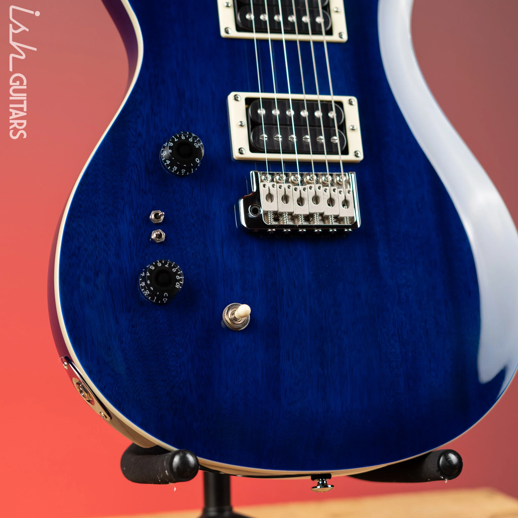 PRS SE Standard 24-08 Left-Handed Electric Guitar Translucent Blue - Image 4