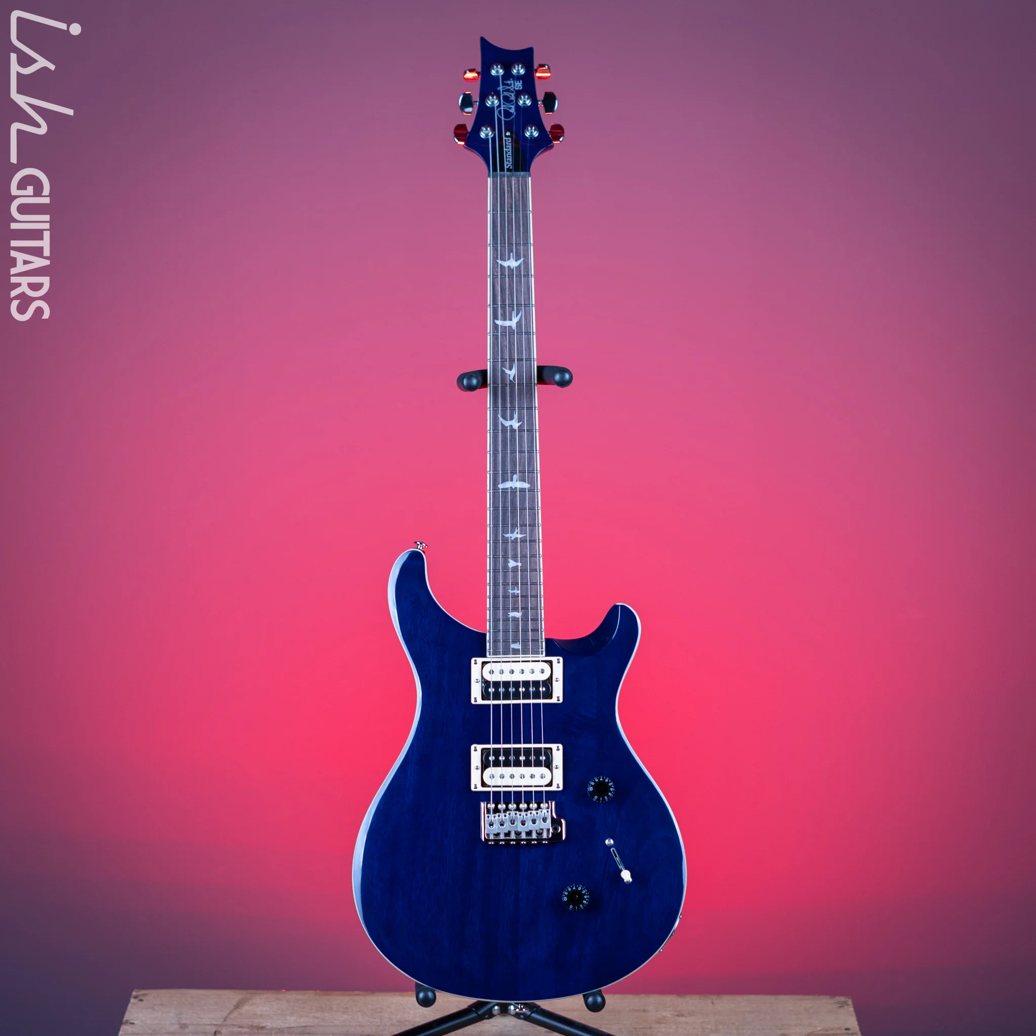 PRS SE Standard 24 Electric Guitar Translucent Blue Demo - Image 2