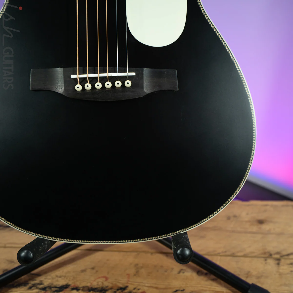 PRS SE Parlor P20E Black Satin Top - Image 5
