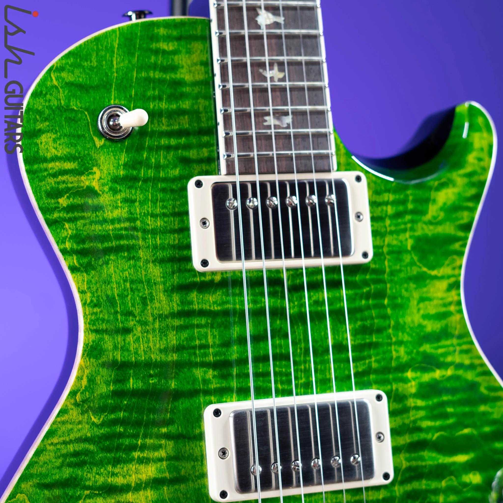 PRS McCarty 594 Singlecut Green w/ Black Back & Natural Binding - Image 3
