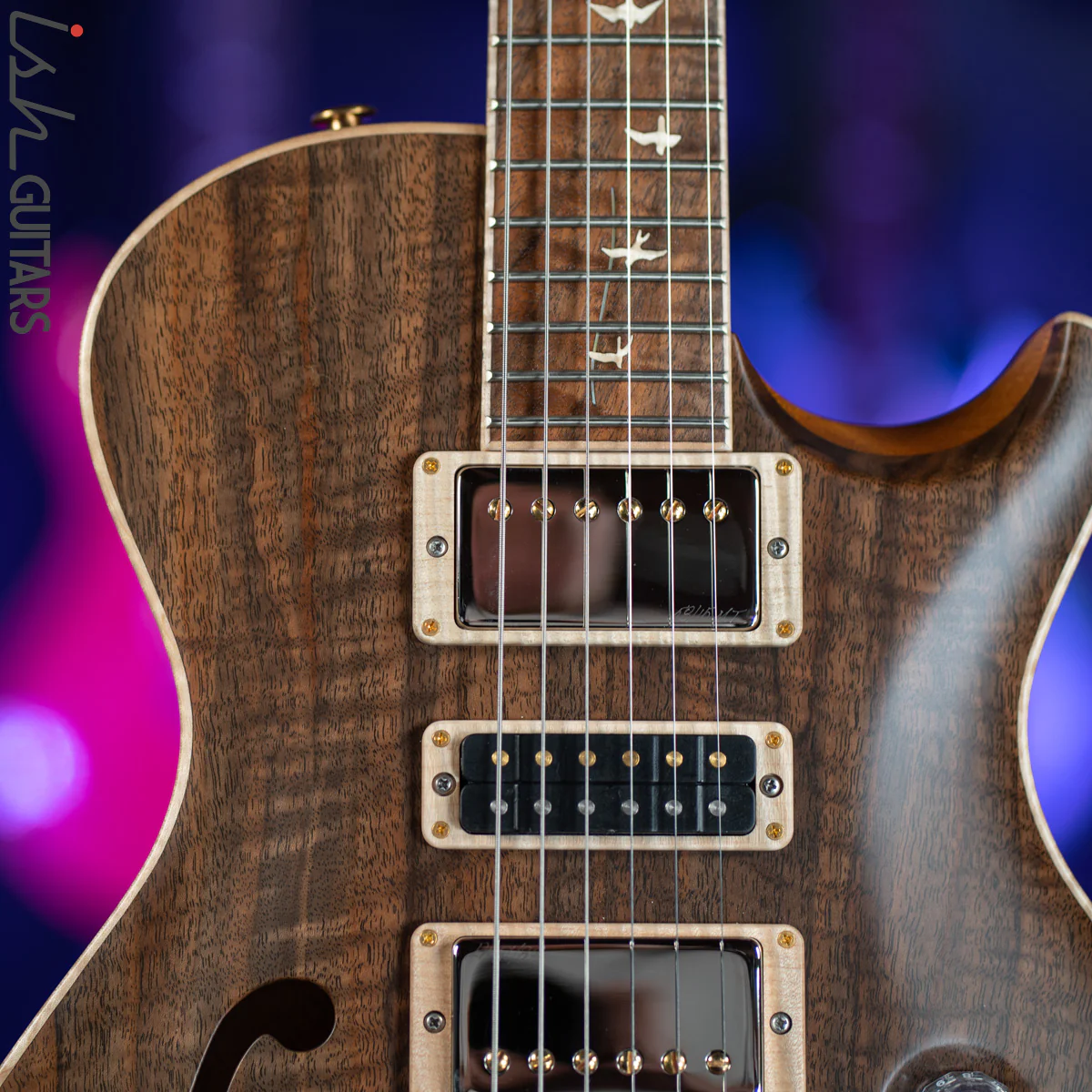PRS Singlecut Special Semi-Hollow Private Stock Natural Figured Walnut - Image 3