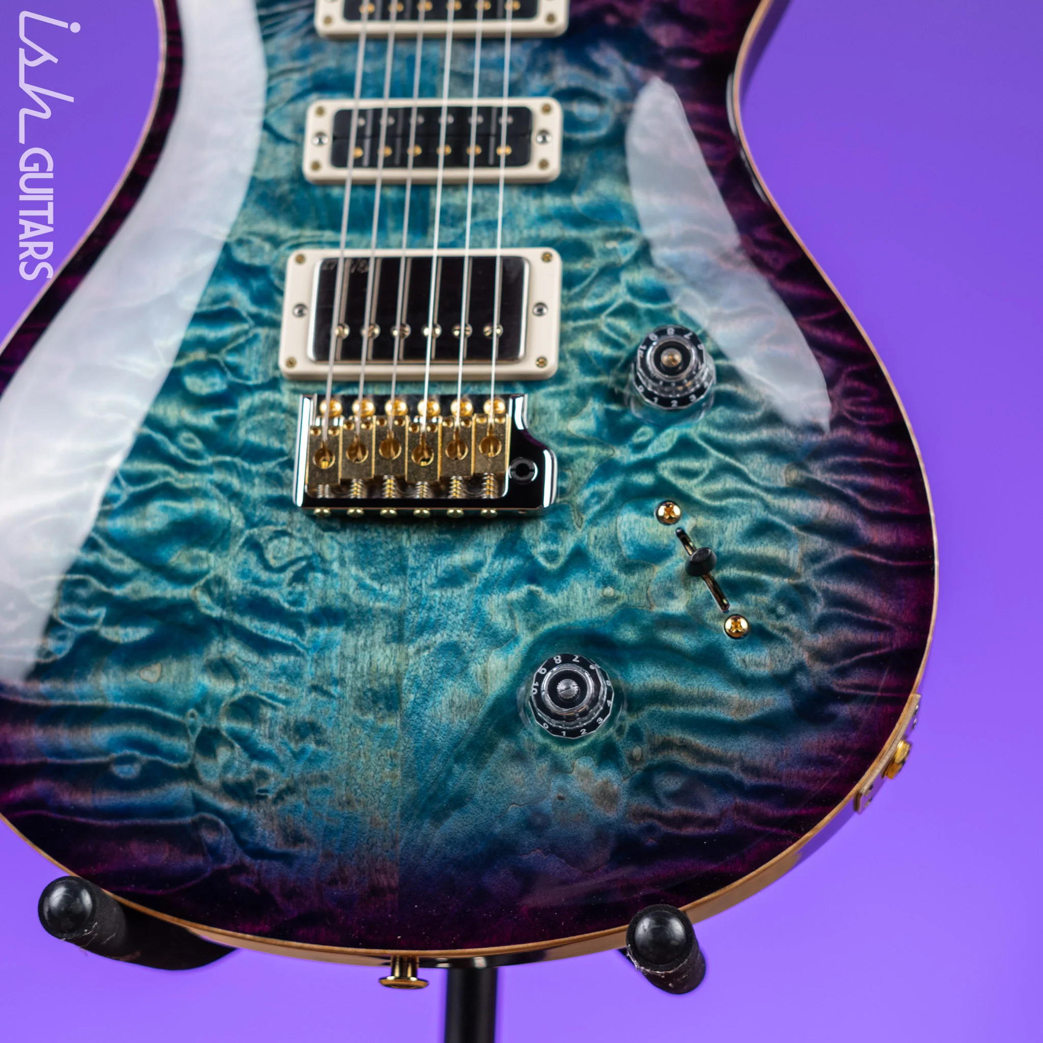PRS Studio Wood Library 10-Top Aquableux Purple Burst - Image 4