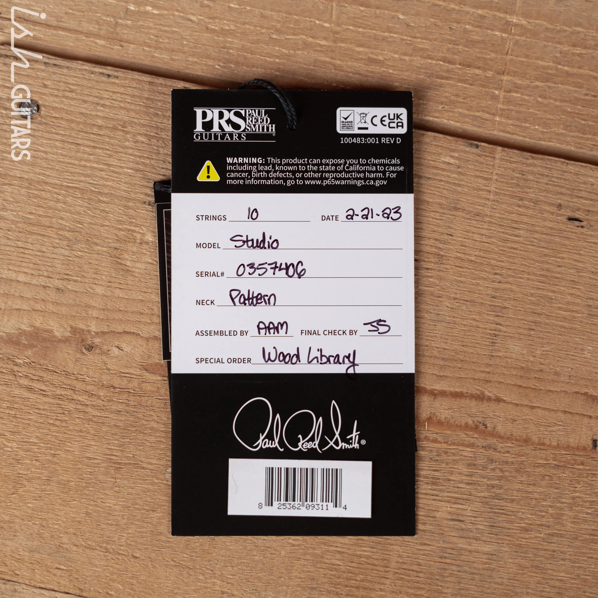 PRS Studio Wood Library 10-Top Faded Purple - Image 11