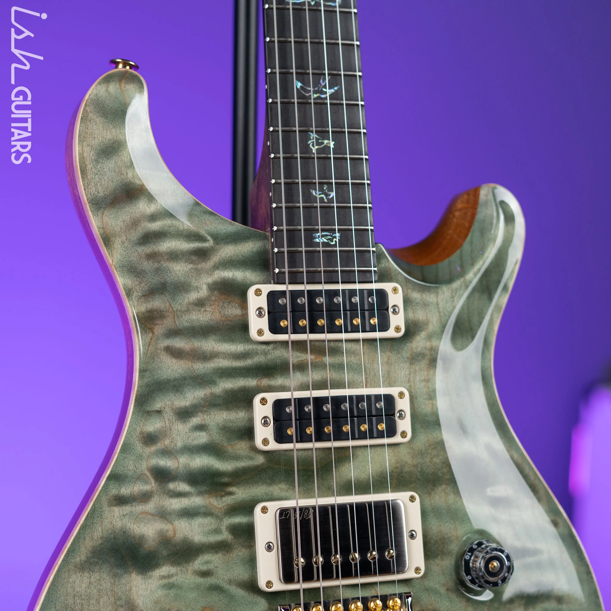 PRS Studio Wood Library 10-Top One Piece Trampas Green - Image 3