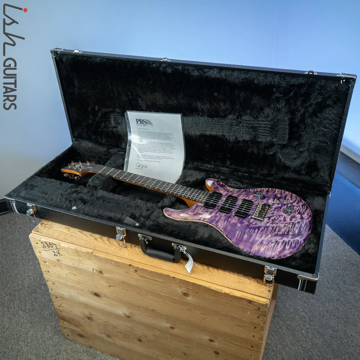 PRS Wood Library Custom 22 Soapbar Faded Purple One-Piece - Image 14