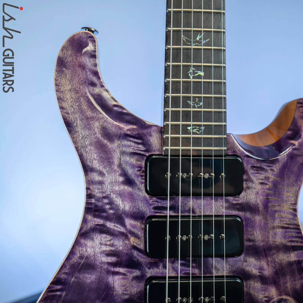 PRS Wood Library Custom 22 Soapbar Faded Purple One-Piece - Image 3