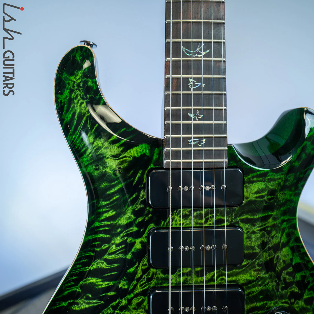 PRS Wood Library Custom 22 Soapbar Jade Green Burst - Image 3