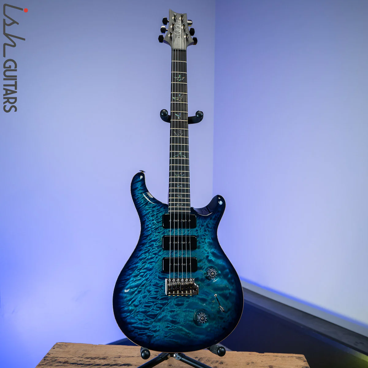 PRS Wood Library Custom 22 Soapbar River Blue Burst - Image 2