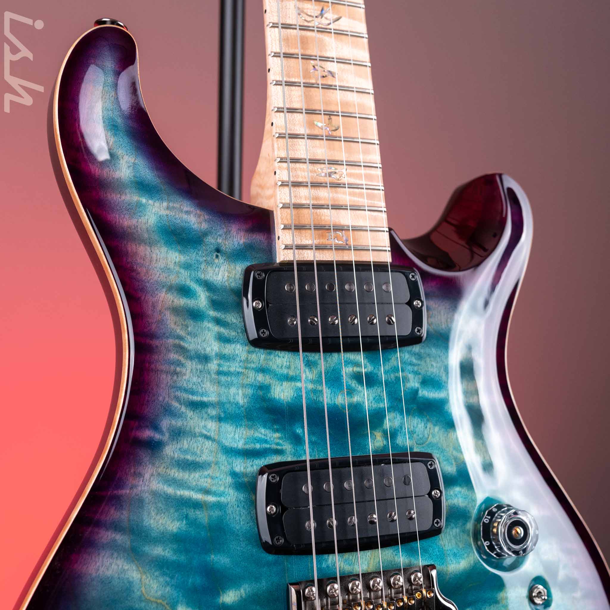 PRS Wood Library Custom 24-08 10-Top Aquableux Purple Burst - Image 3