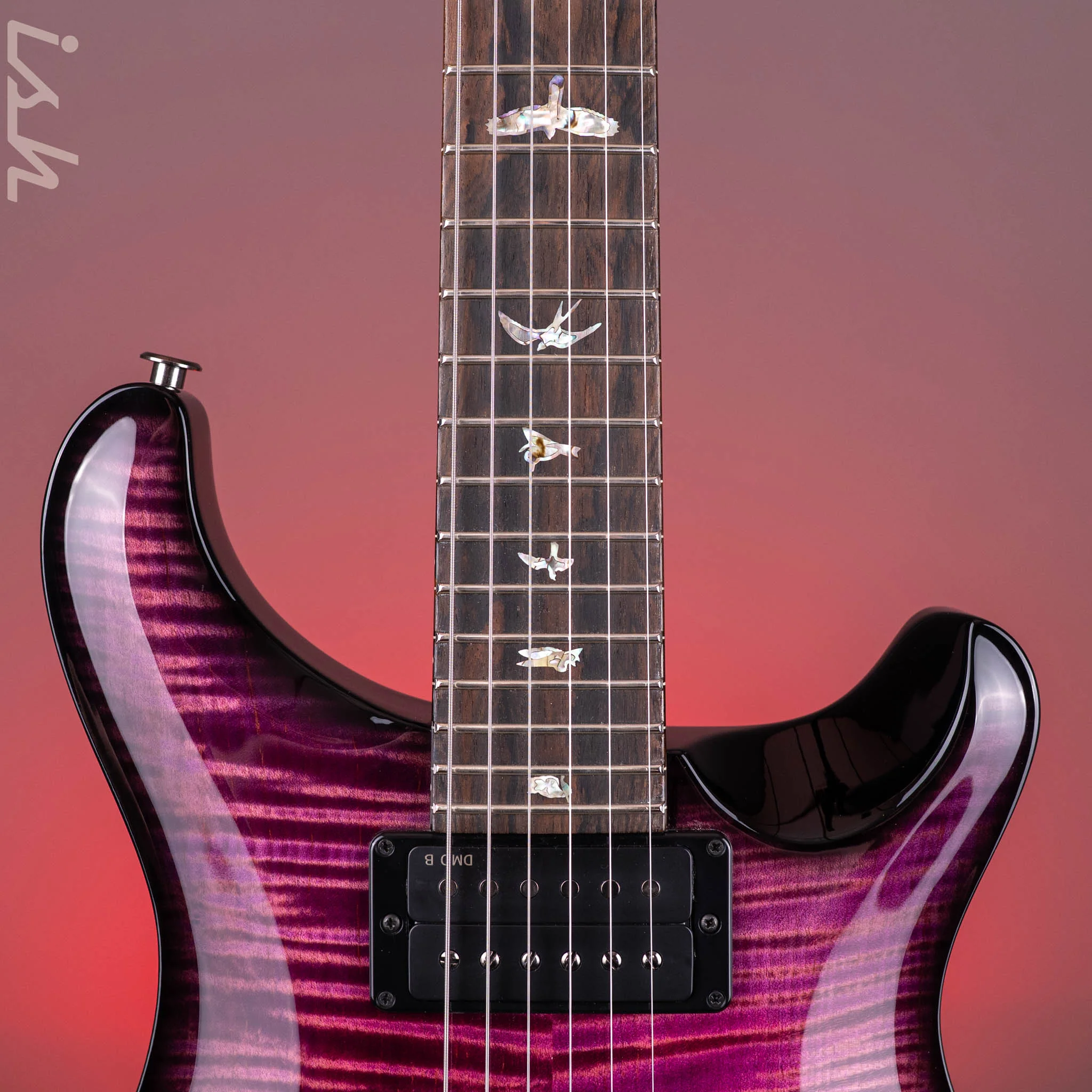 PRS Wood Library Custom 24-08 10-Top Black Raspberry Smokeburst Custom Color - Image 6