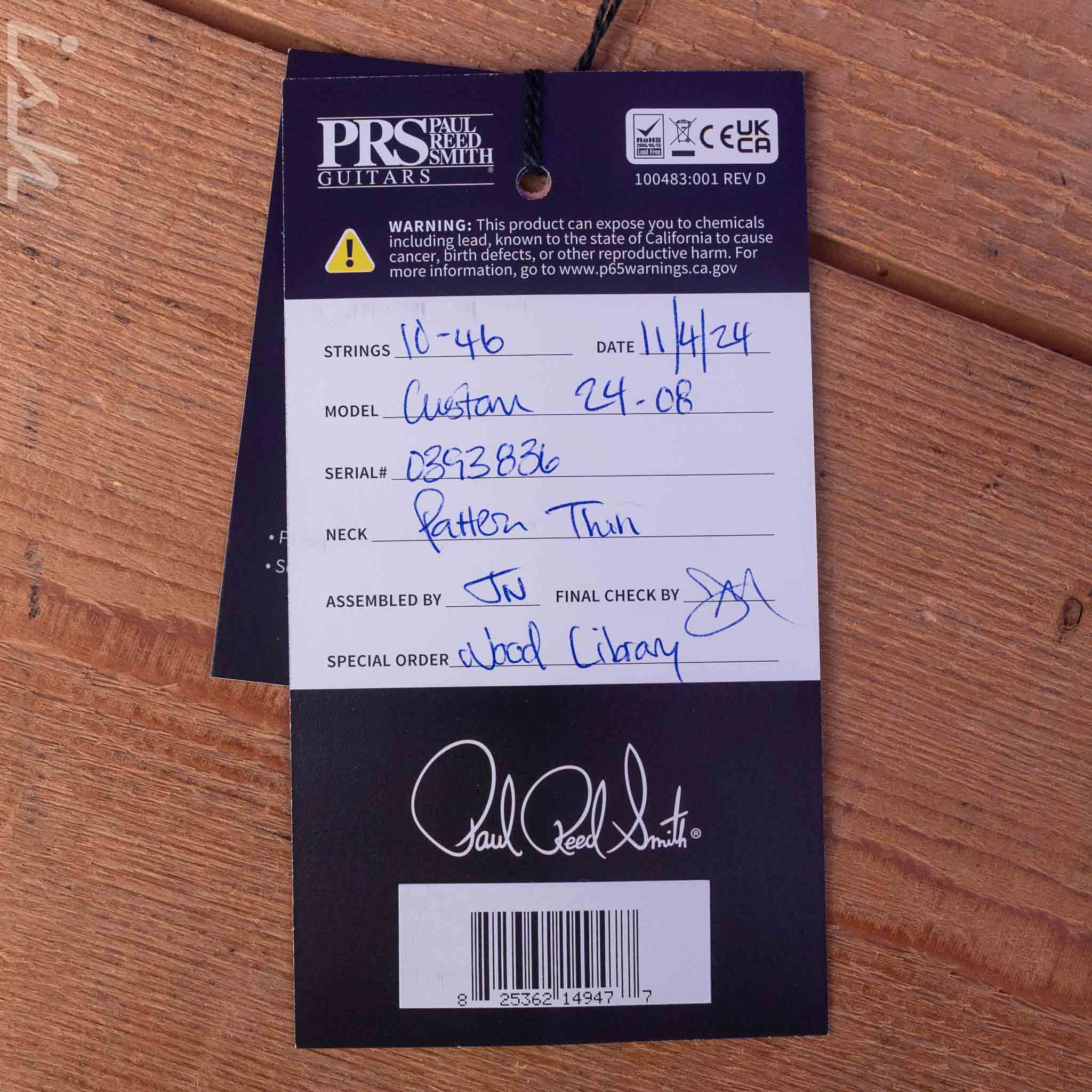PRS Wood Library Custom 24-08 10-Top Jade - Image 12