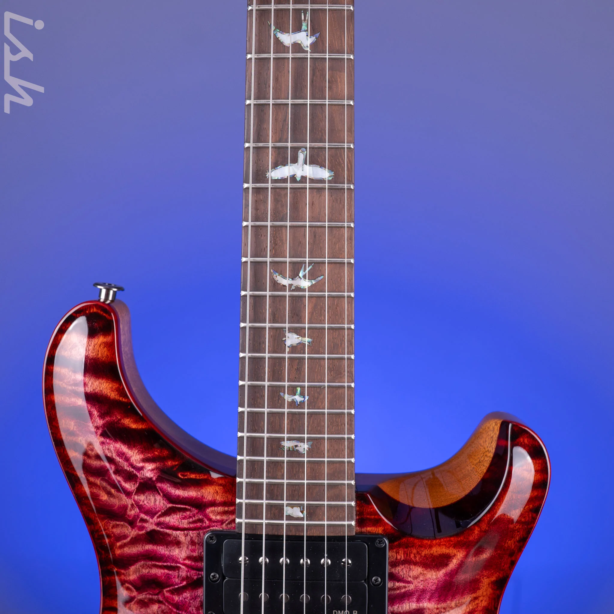 PRS Wood Library Custom 24-08 10-Top Raspberry Red Burst Custom Color - Image 6