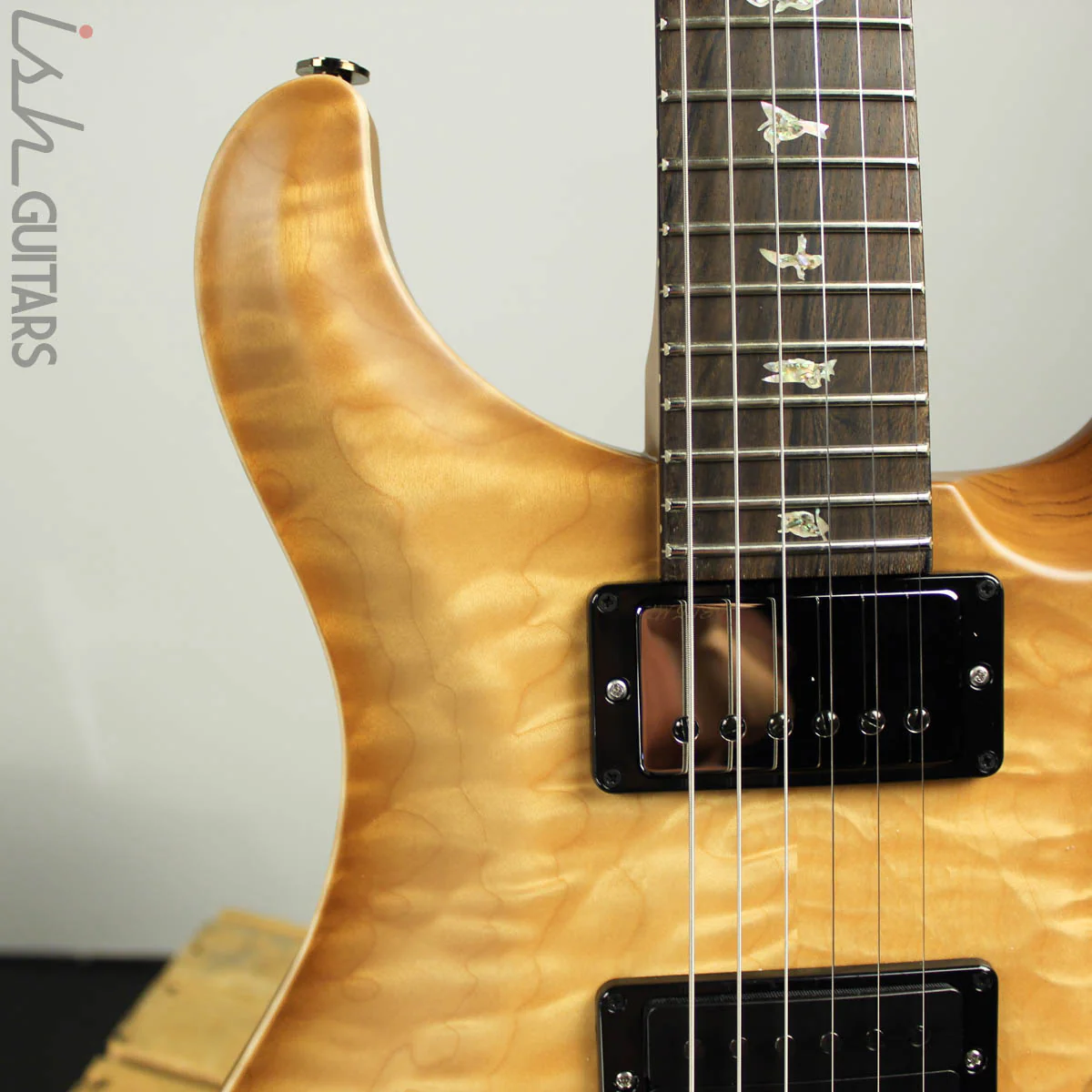 2019 PRS Wood Library Custom 24-08 10 Top Quilted Maple Vintage Natural Satin - Image 4