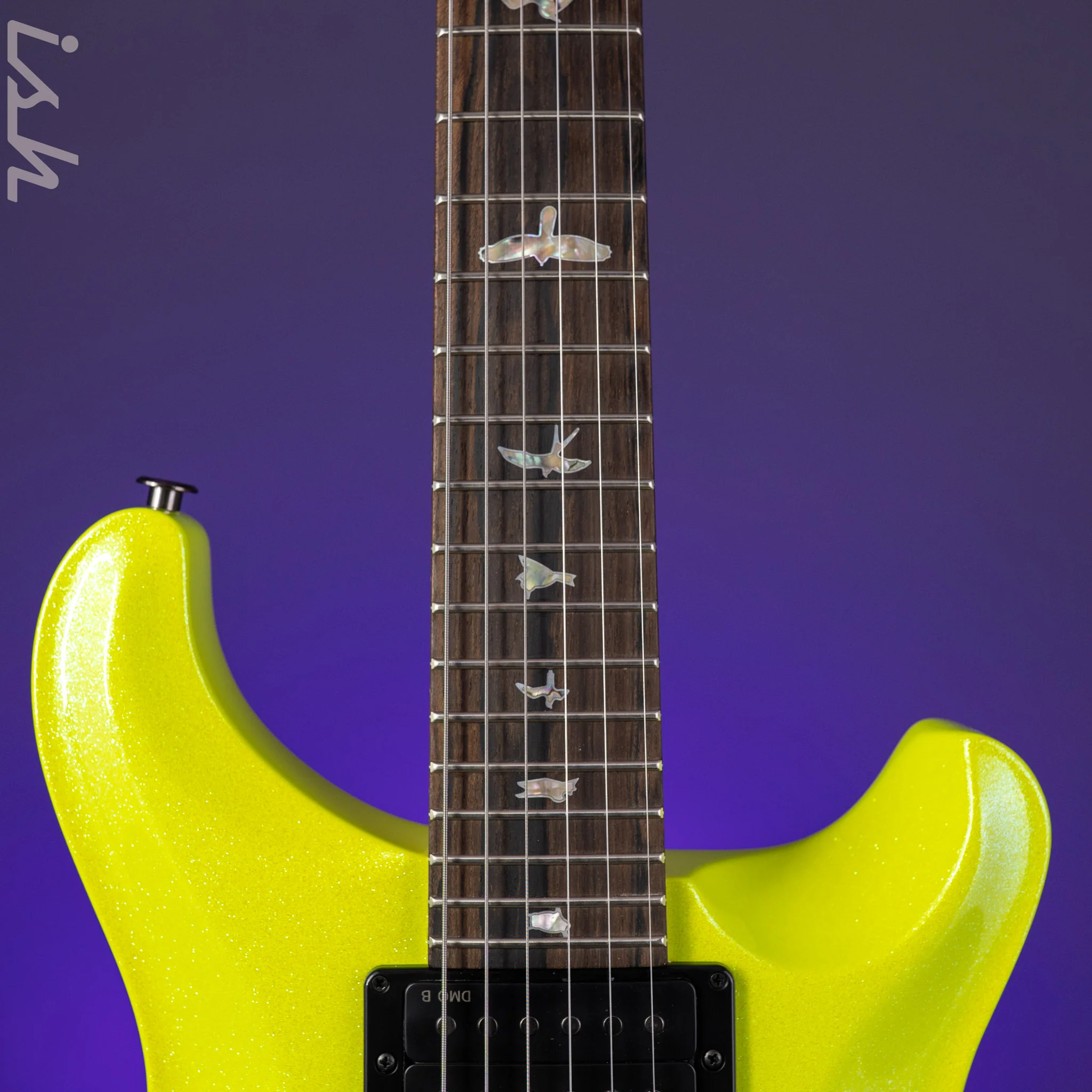 PRS Wood Library Custom 24-08 Neon Yellow Hollowflake - Image 6