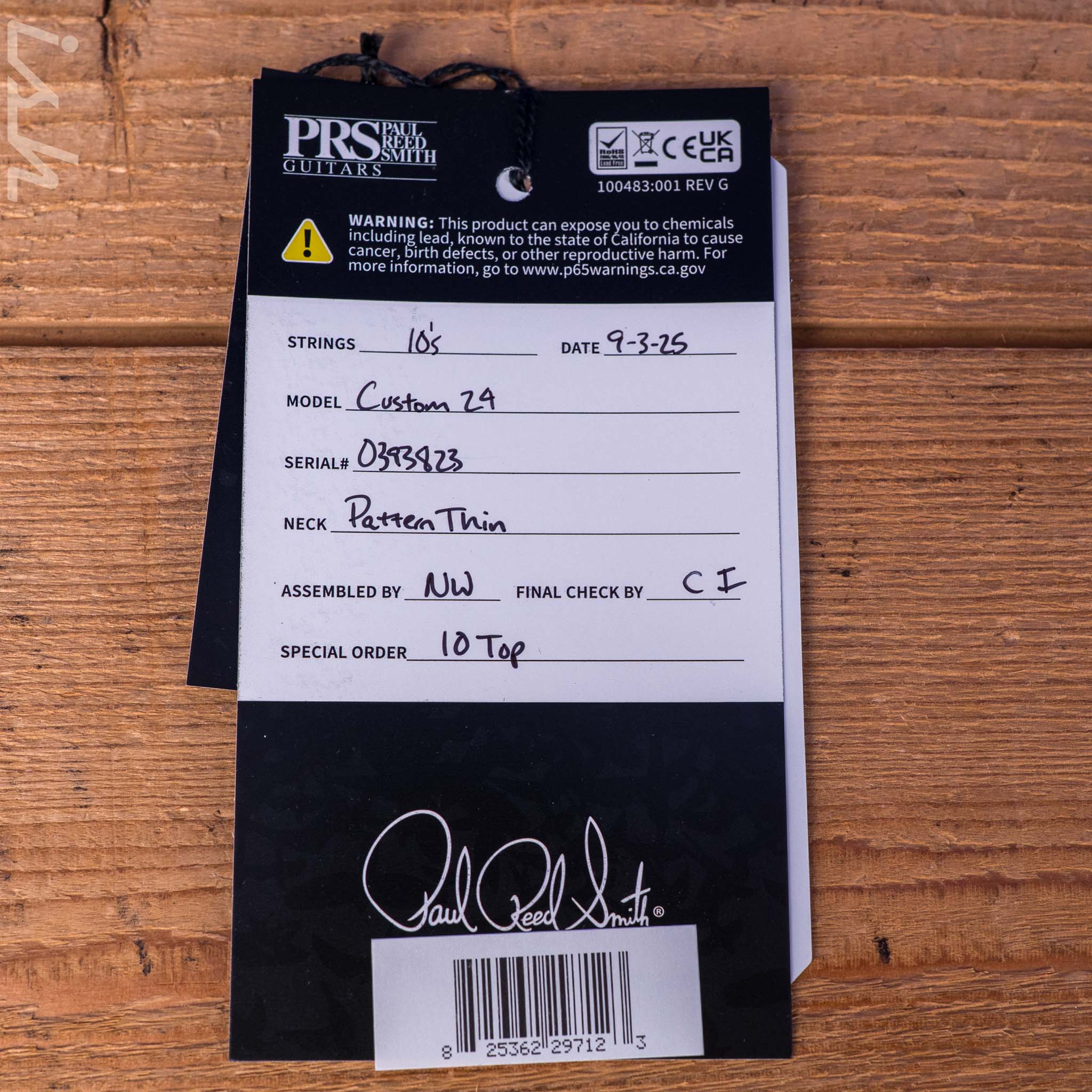 PRS Wood Library Custom 24 10-Top Bonnie Pink *Brazilian Rosewood Fretboard* - Image 12