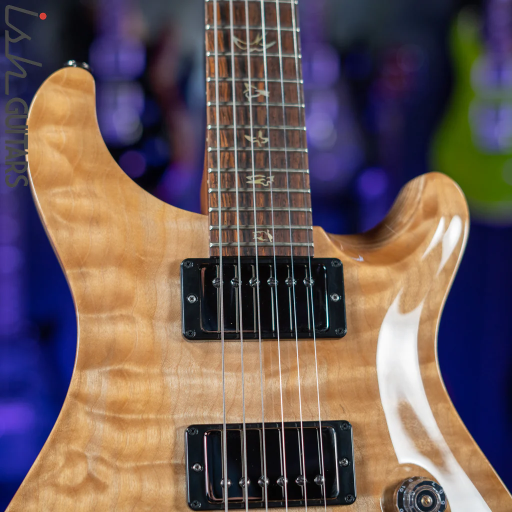 PRS Wood Library Custom 24 10 Top Quilt Torrefied Maple Neck Natural Gloss - Image 3