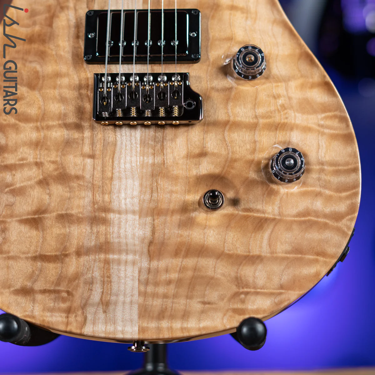 PRS Wood Library Custom 24 10 Top Quilt Torrefied Maple Neck Natural Gloss - Image 4