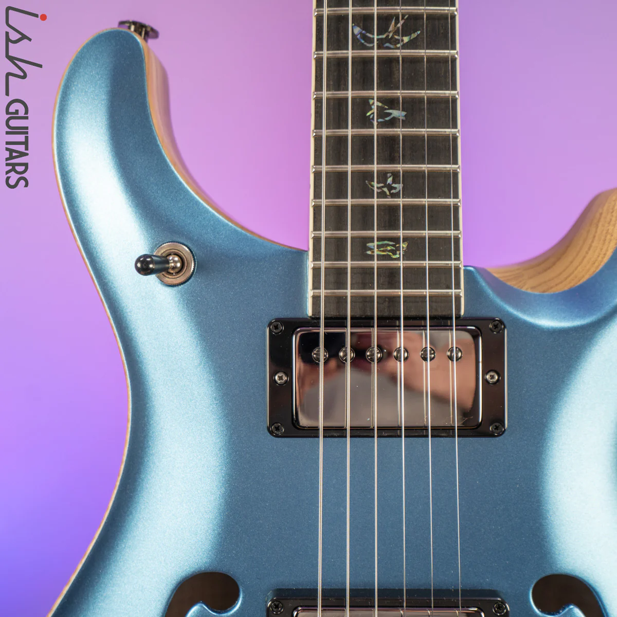 PRS McCarty 594 Hollowbody II Wood Library Frost Blue Metallic Satin - Image 3