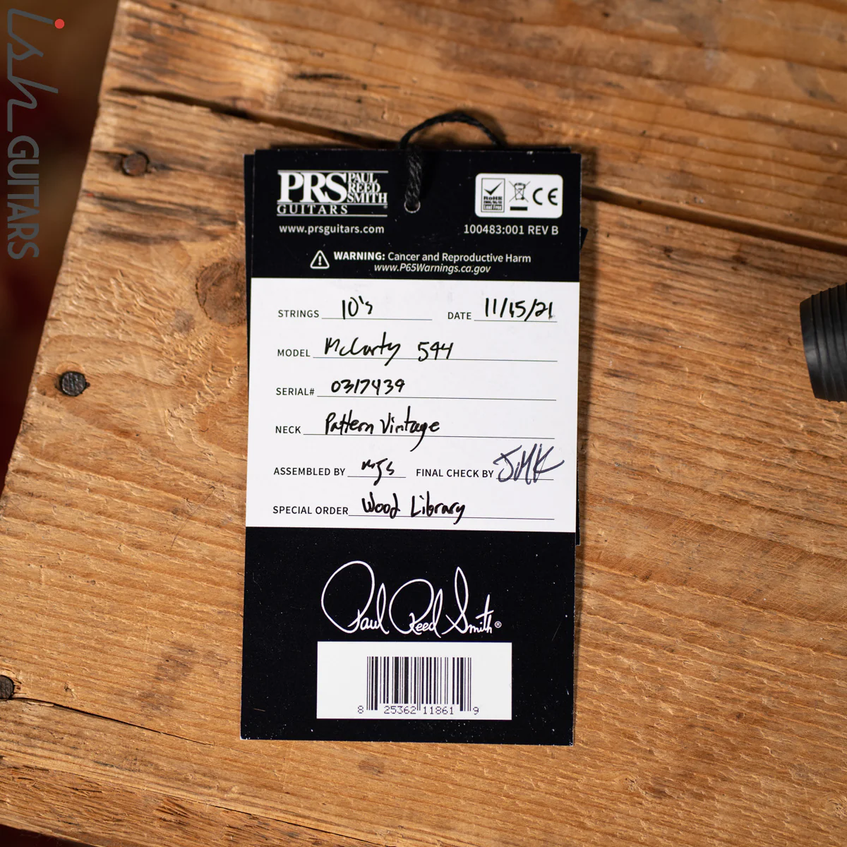 PRS Wood Library McCarty 594 Brazilian Quilt 10 Top Black Gold Burst - Demo - Image 13