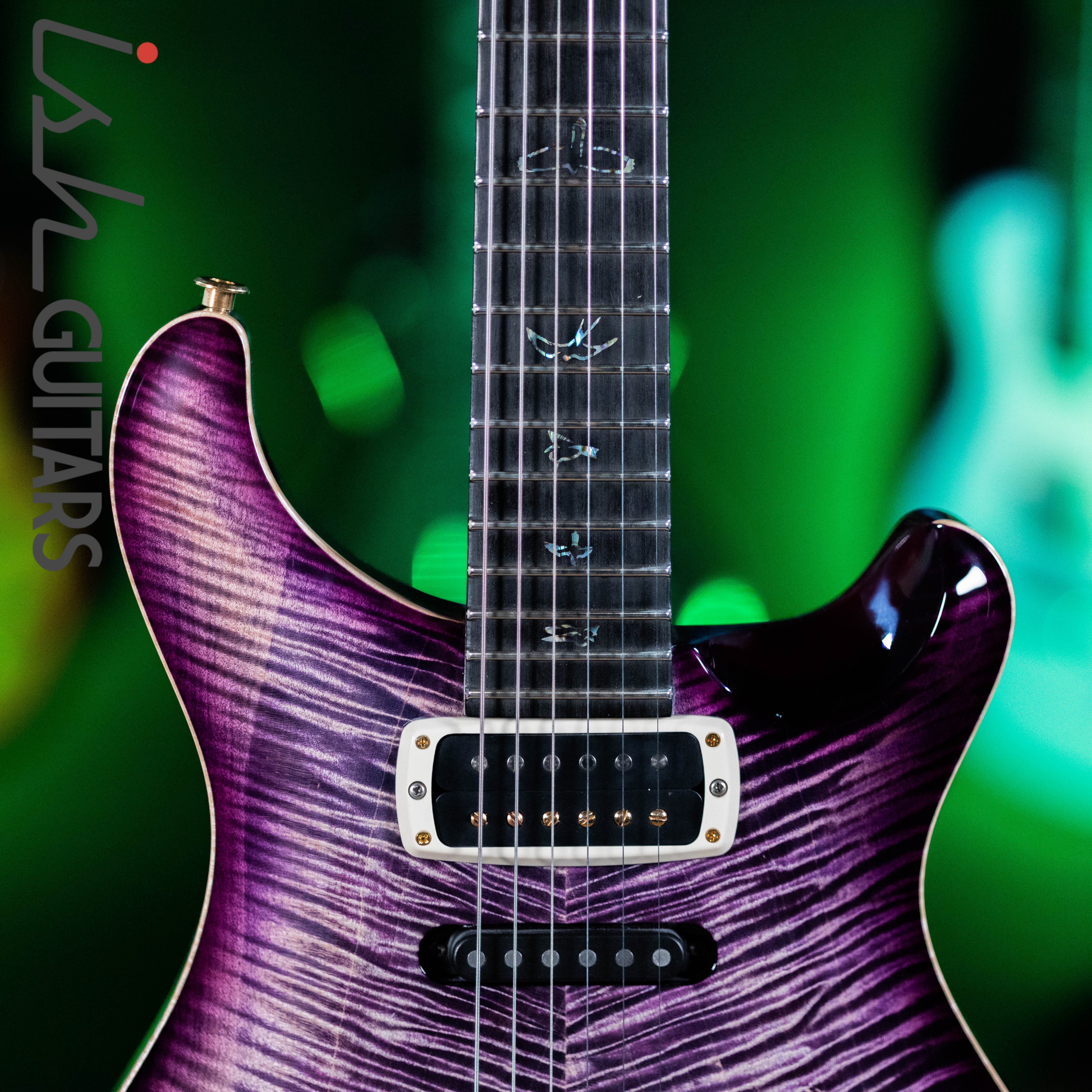 PRS Wood Library Modern Eagle V 10 Top Faded Purple Burst - Image 3