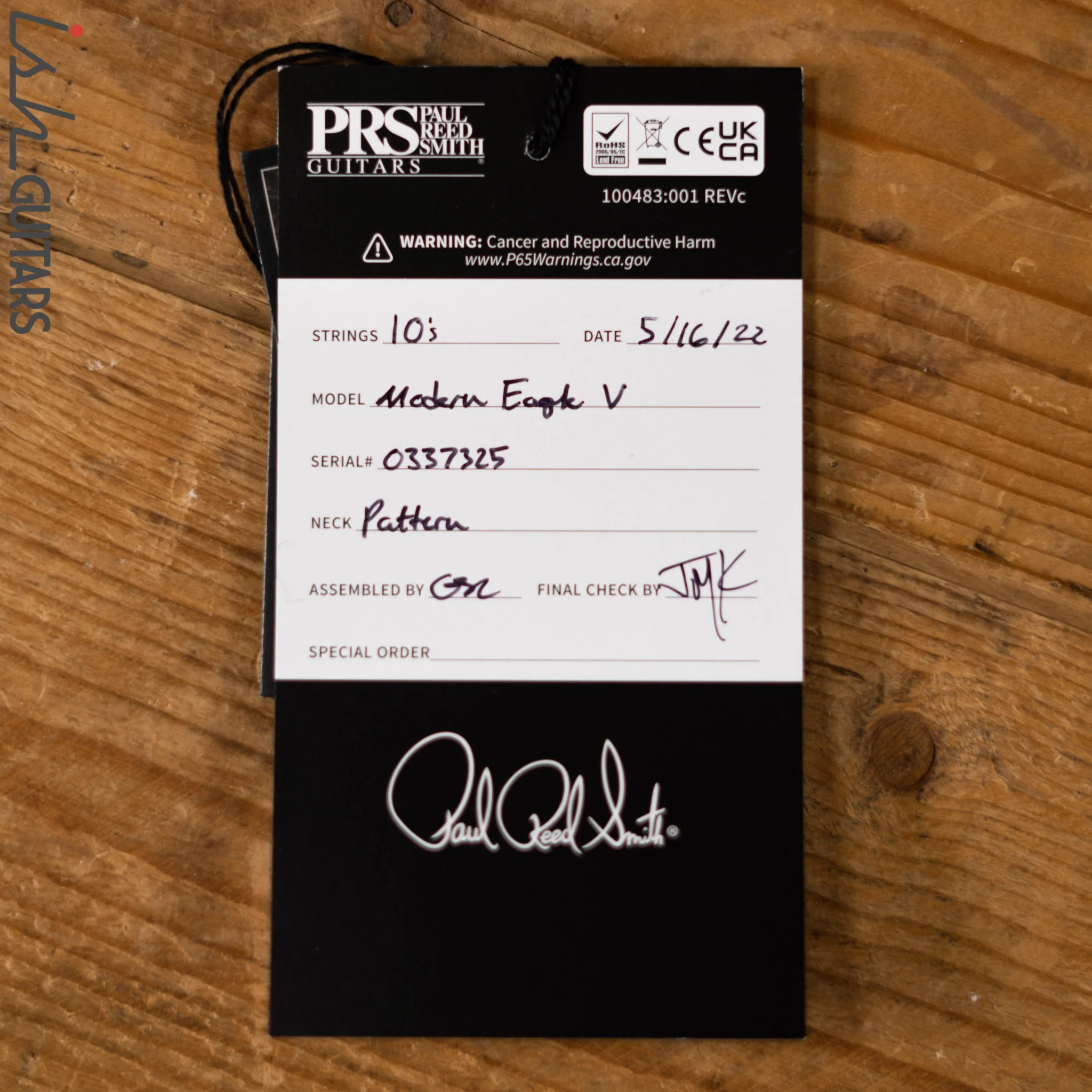 PRS Wood Library Modern Eagle V Gold Top Satin - Image 13
