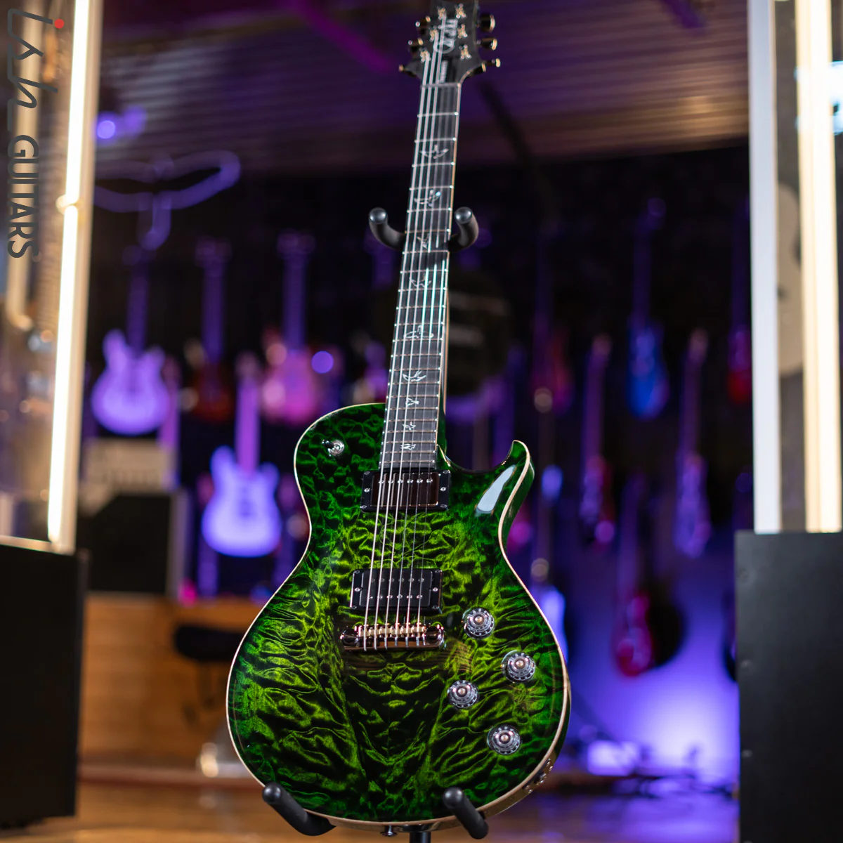 PRS Wood Library Tremonti Stoptail Jade w/ Green Burst 10 Top Quilt - Image 2