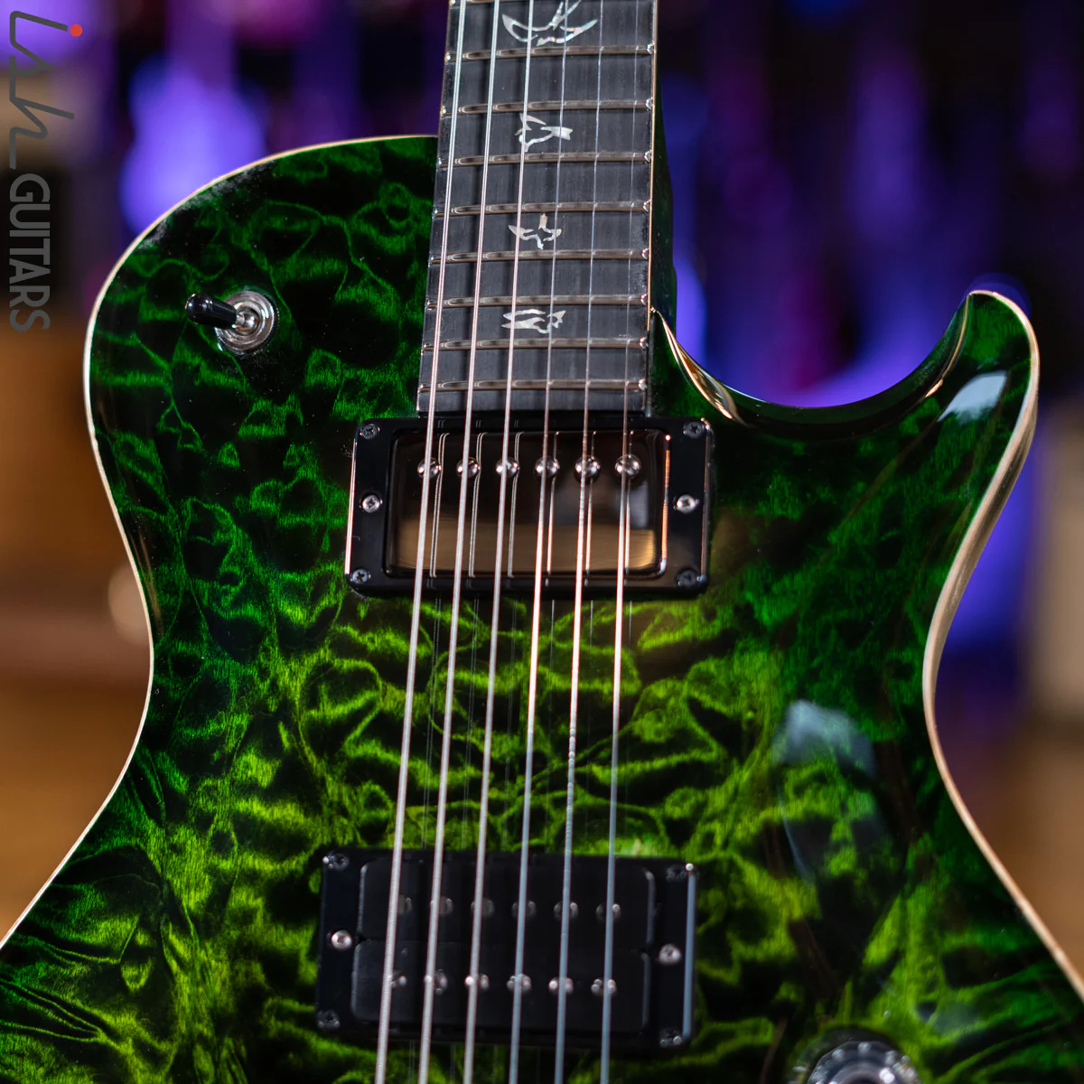 PRS Wood Library Tremonti Stoptail Jade w/ Green Burst 10 Top Quilt - Image 3
