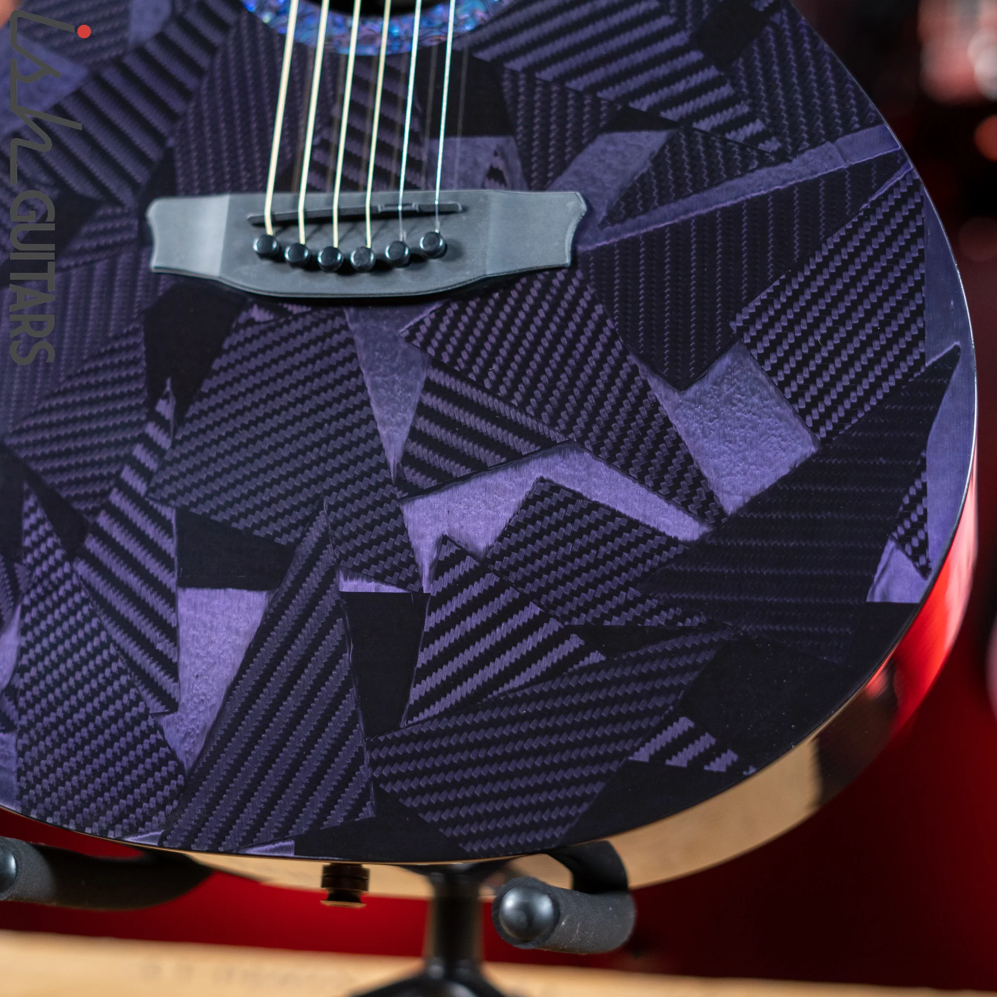 RainSong BI-WS1000N2C Black Ice Acoustic Guitar Ish Exclusive Plum Purple - Image 4
