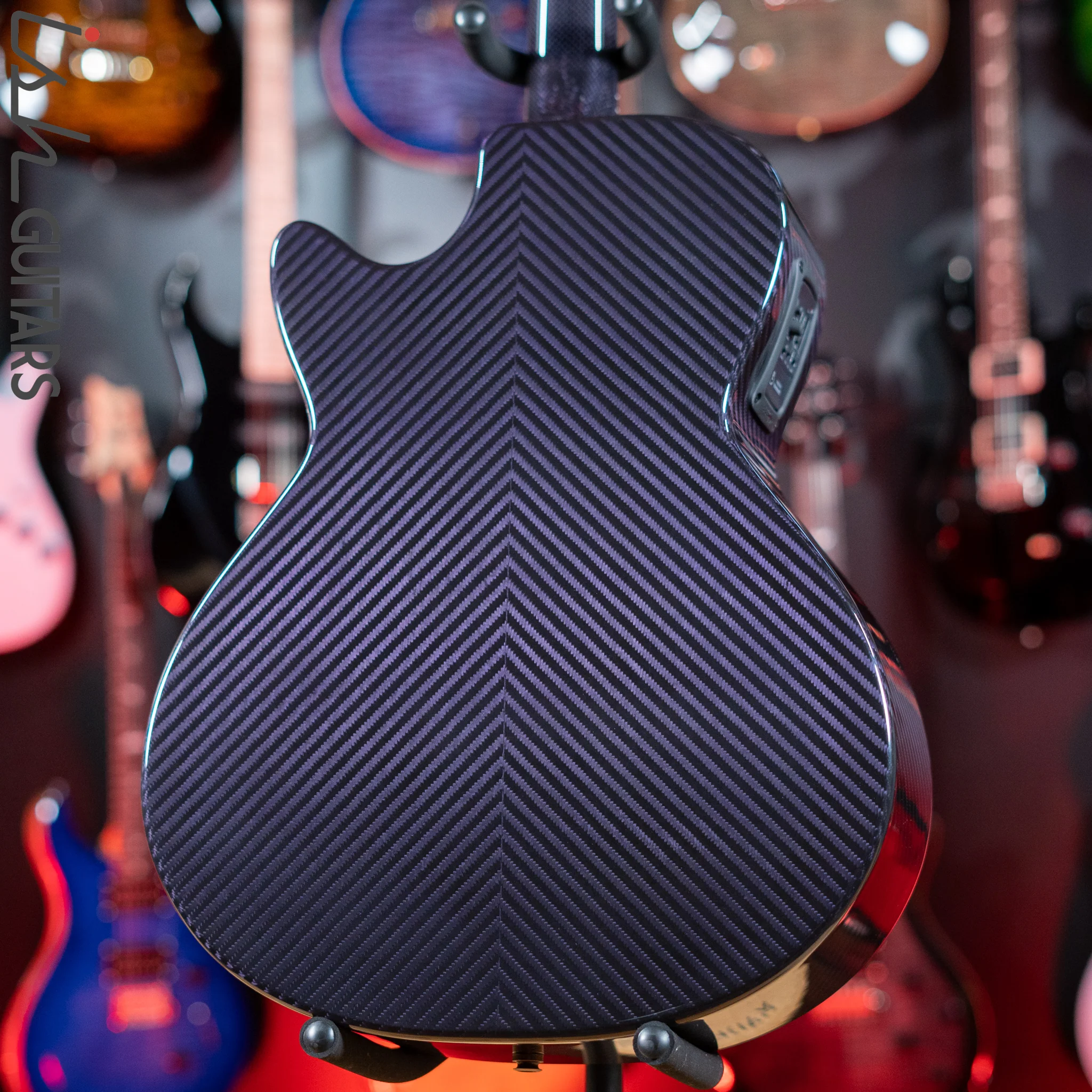 RainSong BI-WS1000N2C Black Ice Acoustic Guitar Ish Exclusive Plum Purple - Image 7