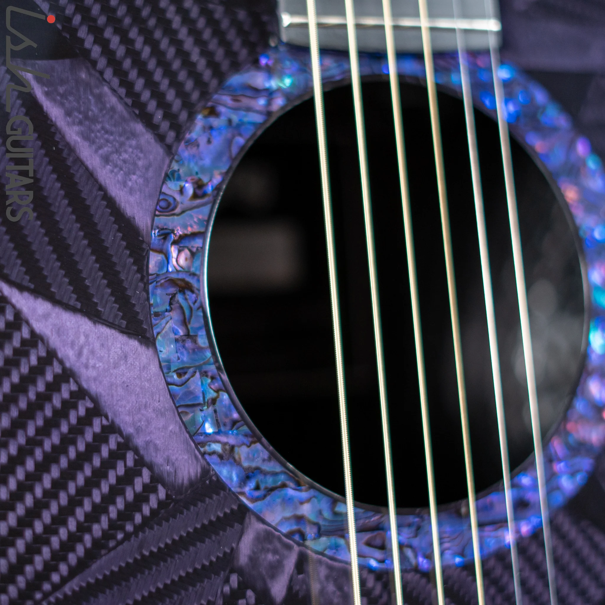 RainSong BI-WS1000N2C Black Ice Acoustic Guitar Ish Exclusive Plum Purple Demo - Image 5