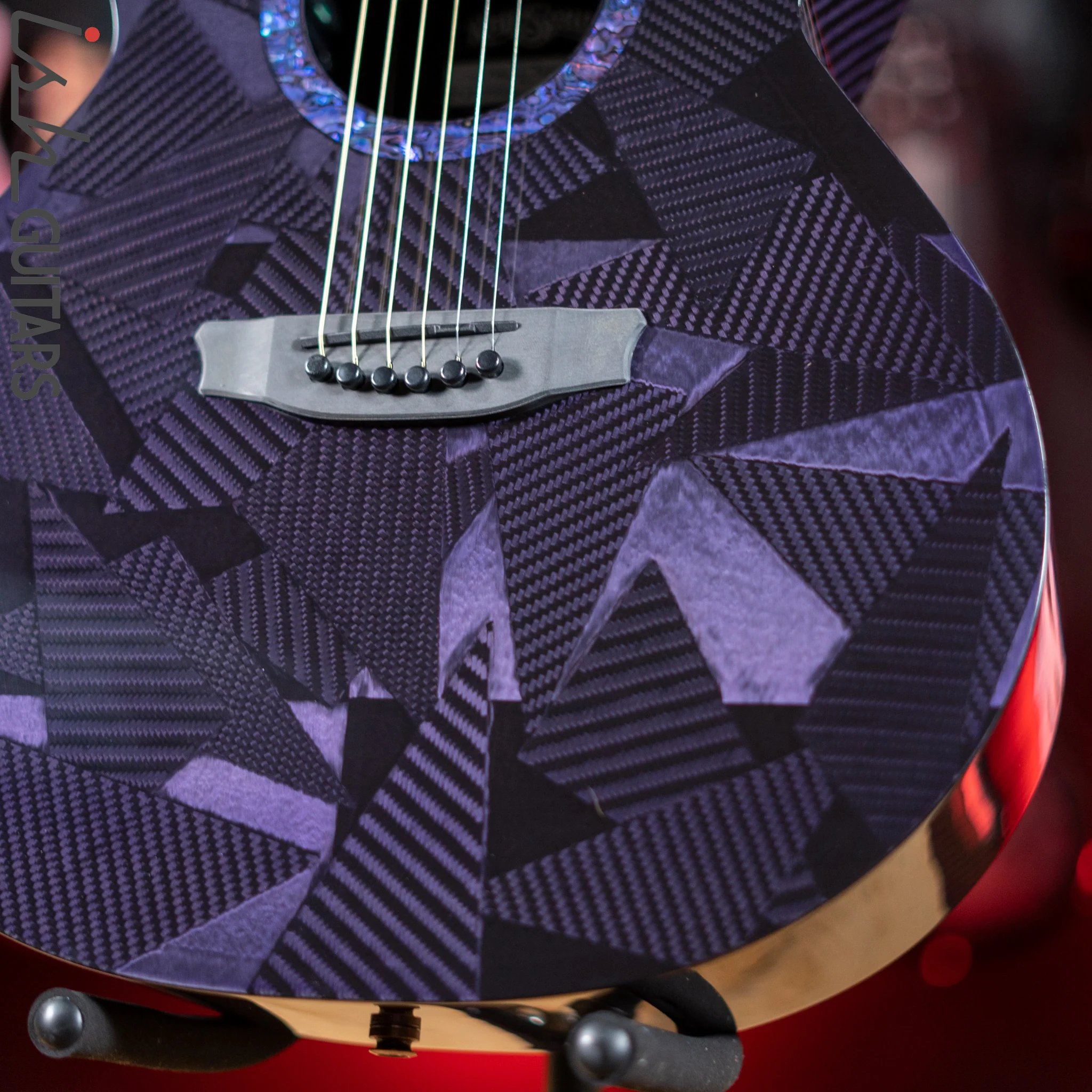 RainSong BI-WS1000N2C Black Ice Acoustic Guitar Ish Exclusive Plum Purple Demo - Image 6