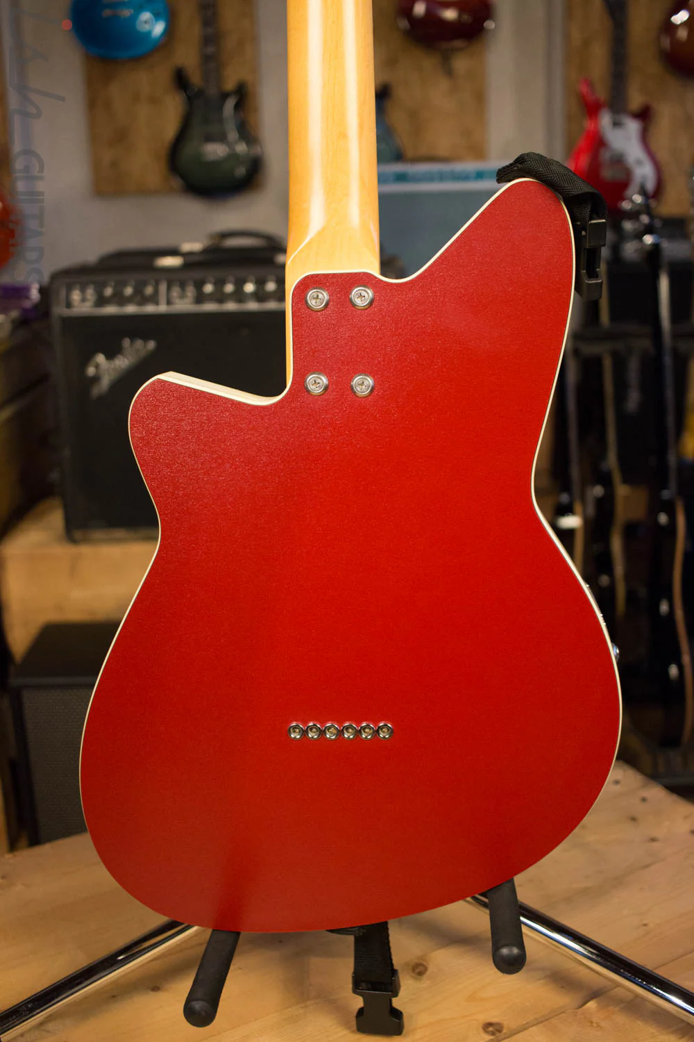 2000's USA Reverend Slingshot Advanced Guitar Blood Red Bass Contour RARE - Image 7