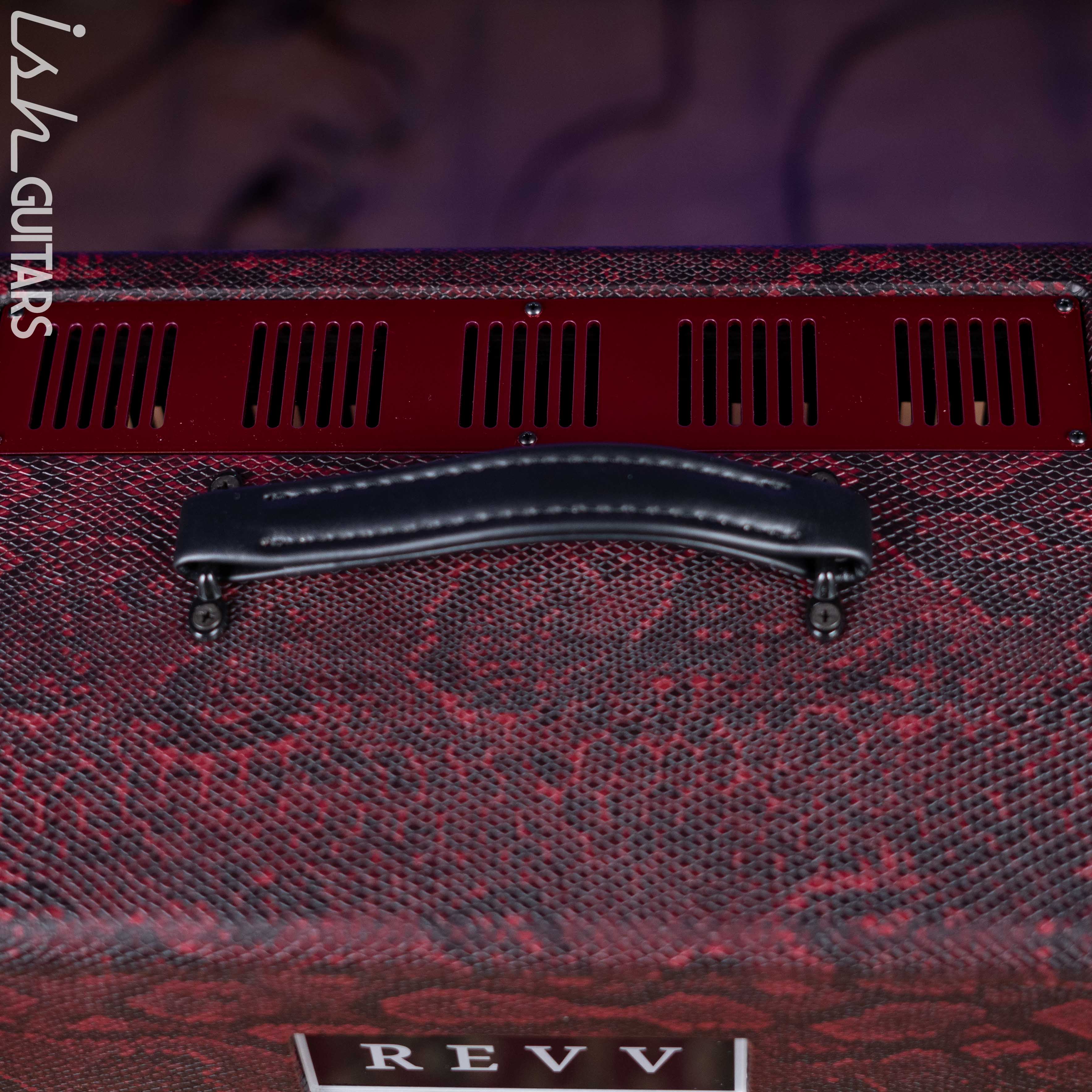 Revv Generator 120 MK3 120W Tube Amp Head Custom Red Snakeskin - Image 5
