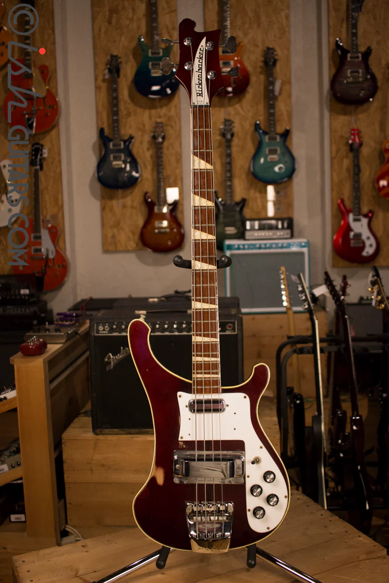 1972 Rickenbacker 4001 RARE Burgundyglo Checker Binding #94 - Image 2