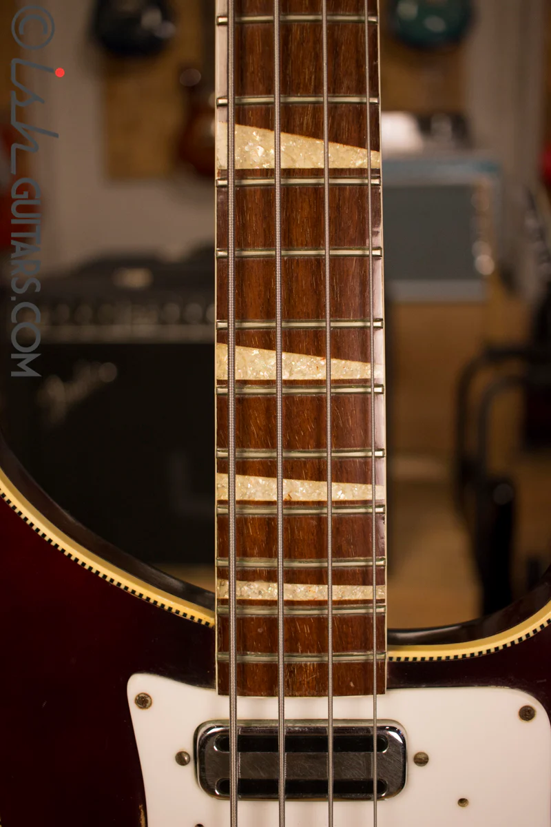 1972 Rickenbacker 4001 RARE Burgundyglo Checker Binding #94 - Image 6