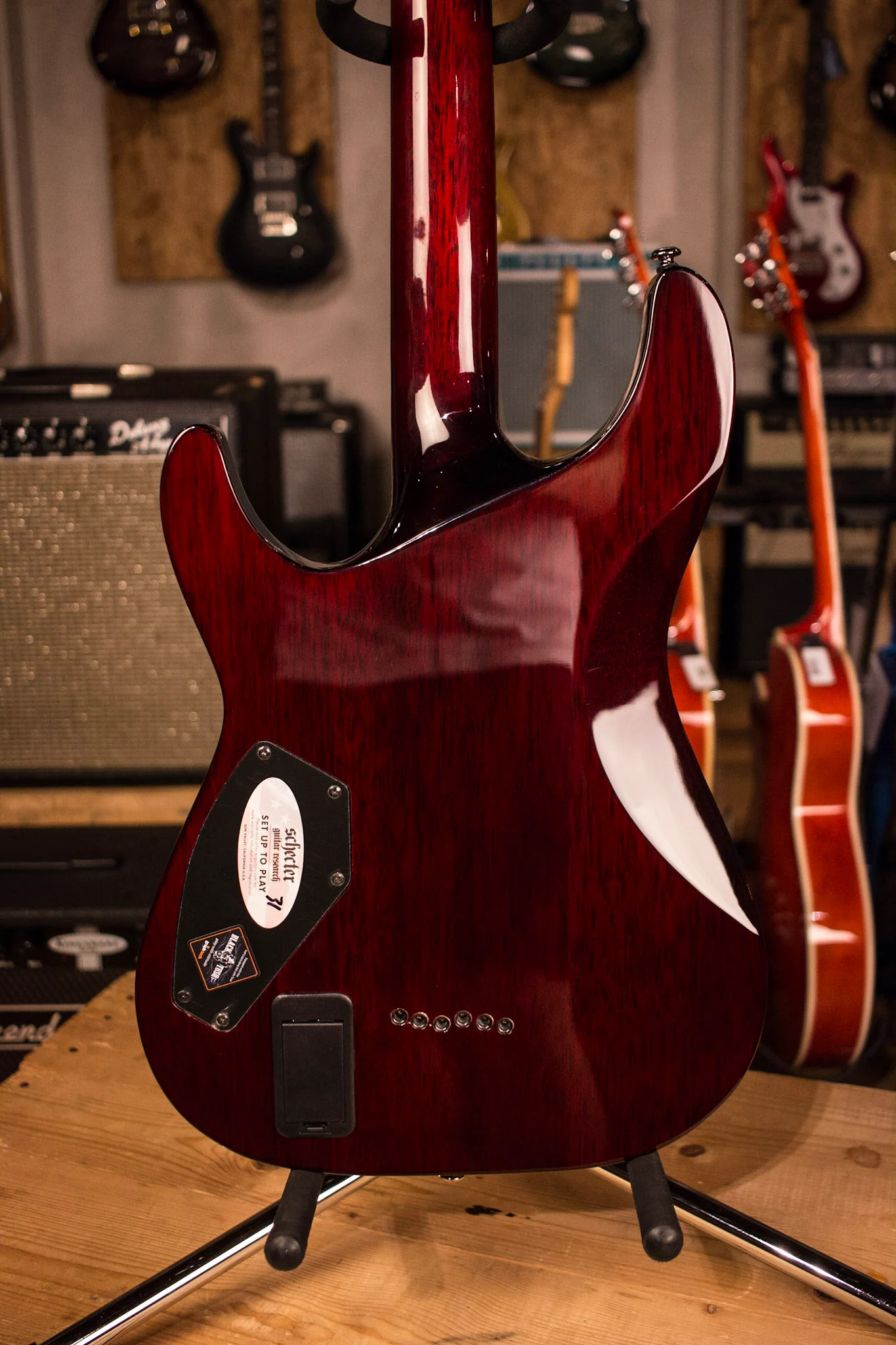 Schecter Guitar Research Hellraiser C-1 Electric Guitar Black Cherry - Image 7