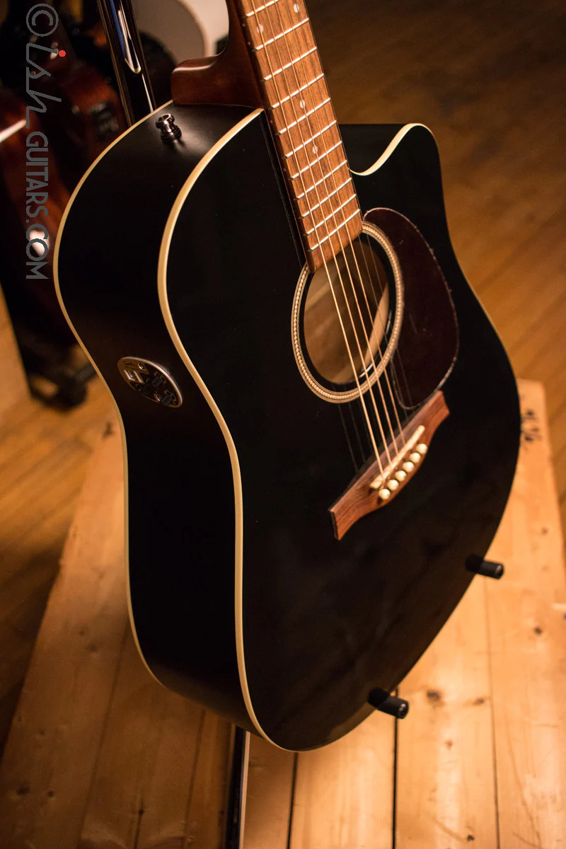 Seagull Entourage CW Black GT QI Acoustic Electric Guitar - Image 9